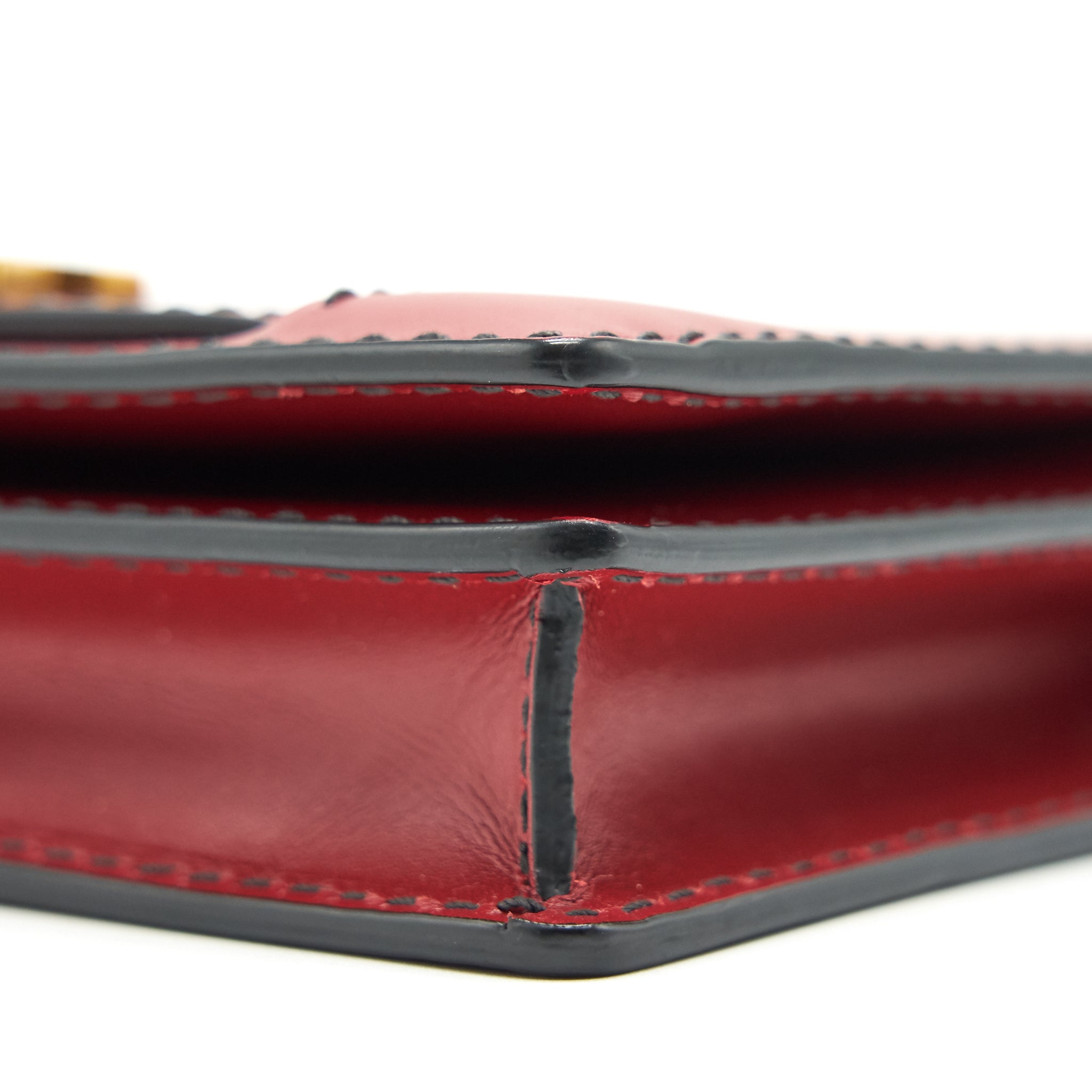 DIOR J'ADIOR WALLET ON CHAIN DARK RED GHW