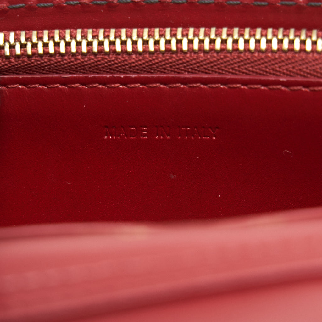 DIOR J'ADIOR WALLET ON CHAIN DARK RED GHW
