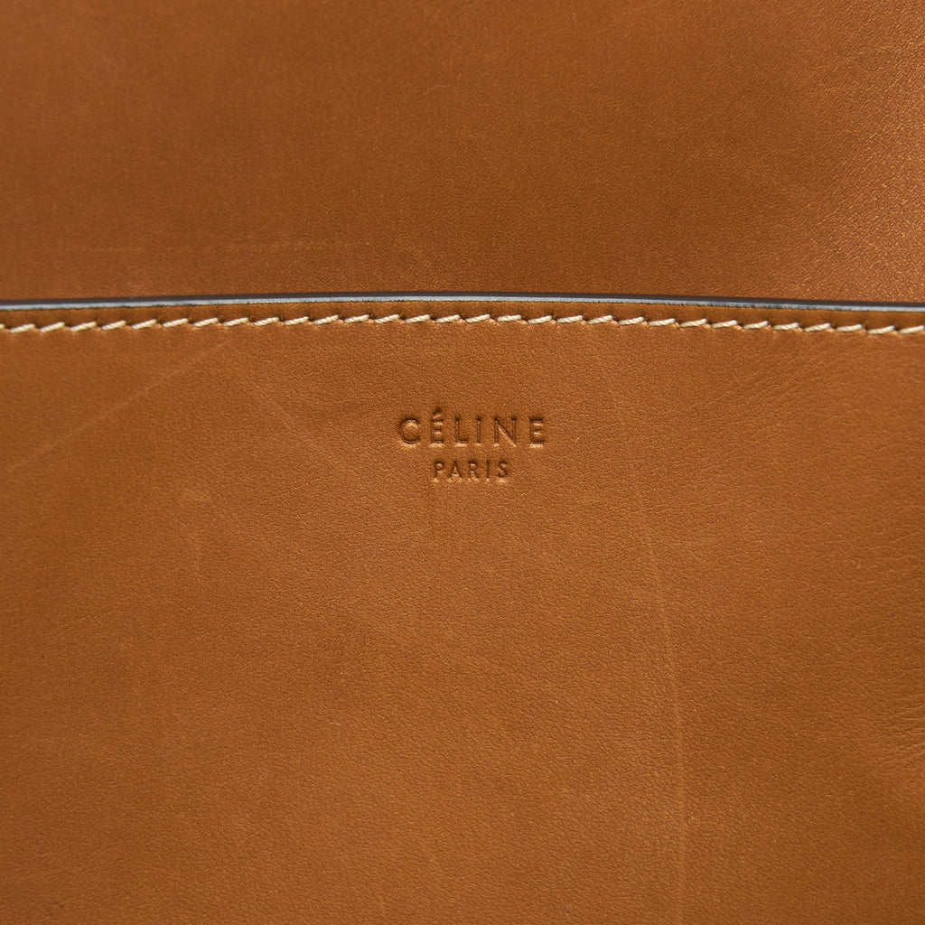 CELINE SANGLE BUCKET BAG BROWN GHW
