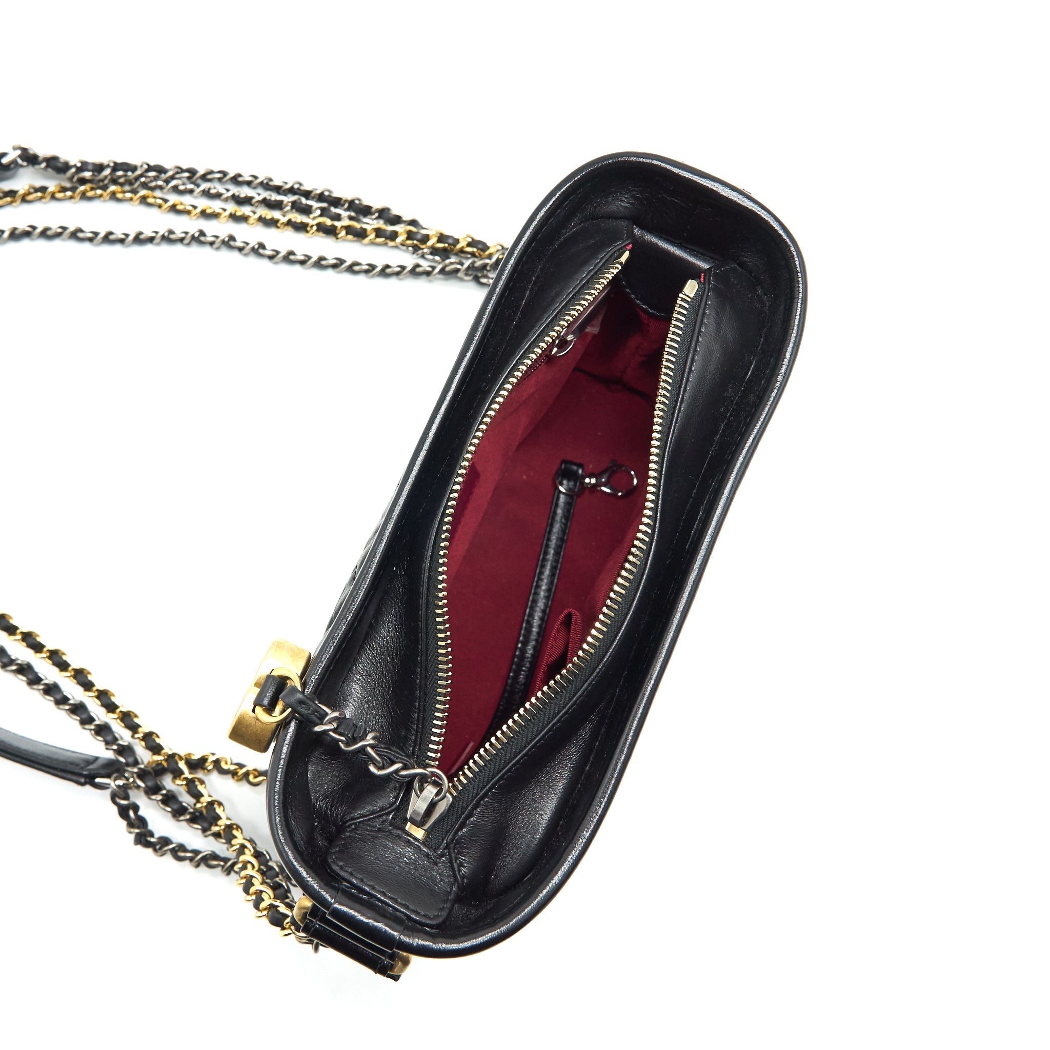 CHANEL SMALL HOBO GABRIELLE CALFSKIN BLACK GHW