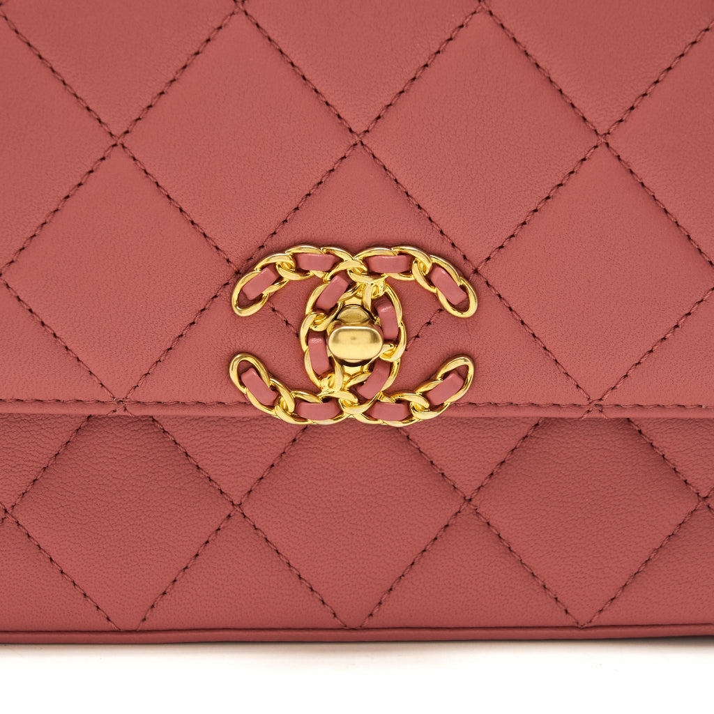 CHANEL TOP HANDLE METIS BAG LAMBSKIN PINK BRUSHED GHW