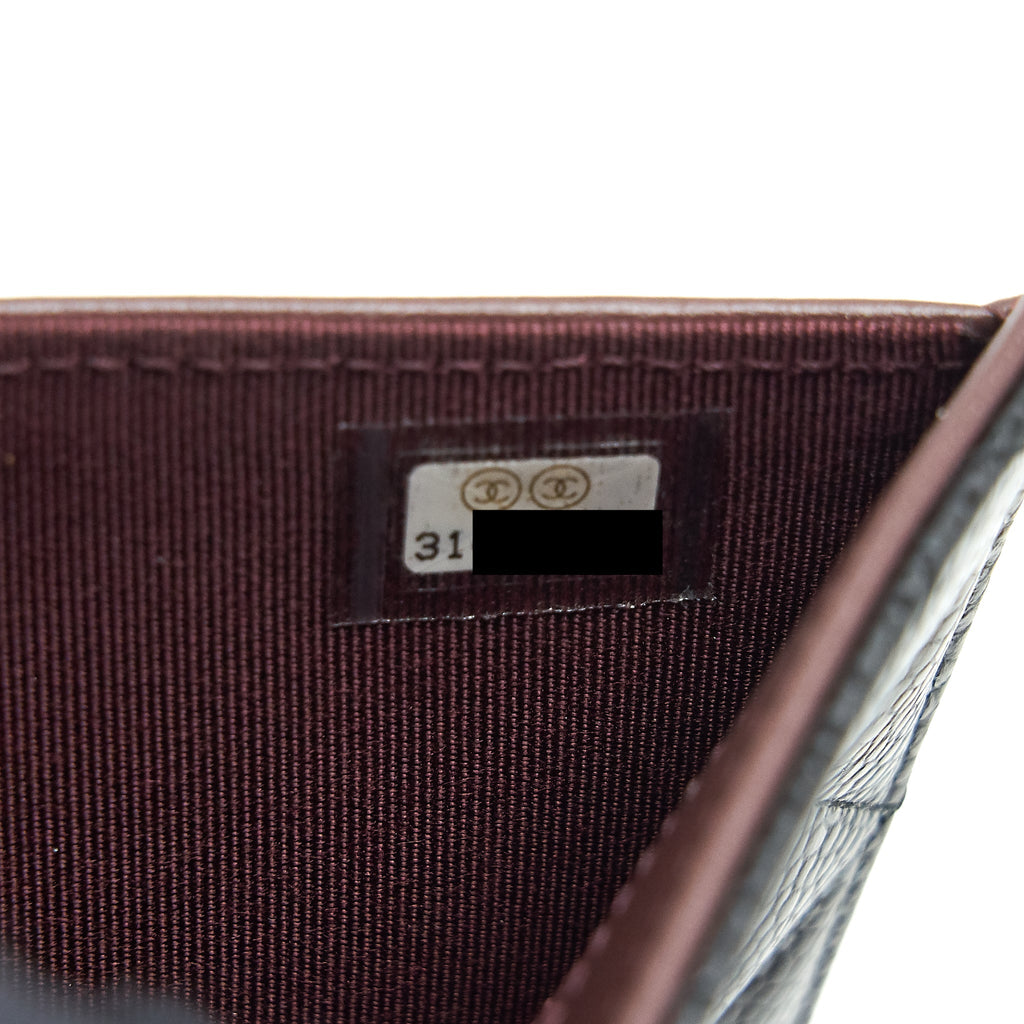 CHANEL CLASSIC FLAP WALLET CAVIAR BLACK GHW
