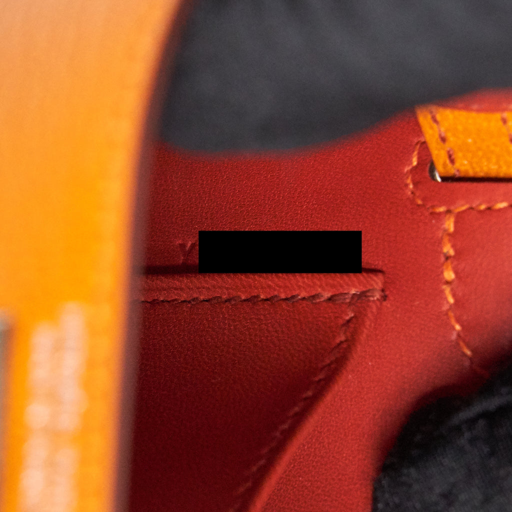 HERMES MINI KELLY Ⅱ VERSO CHEVRE MYSORE SANGUINE / ORANGE SHW