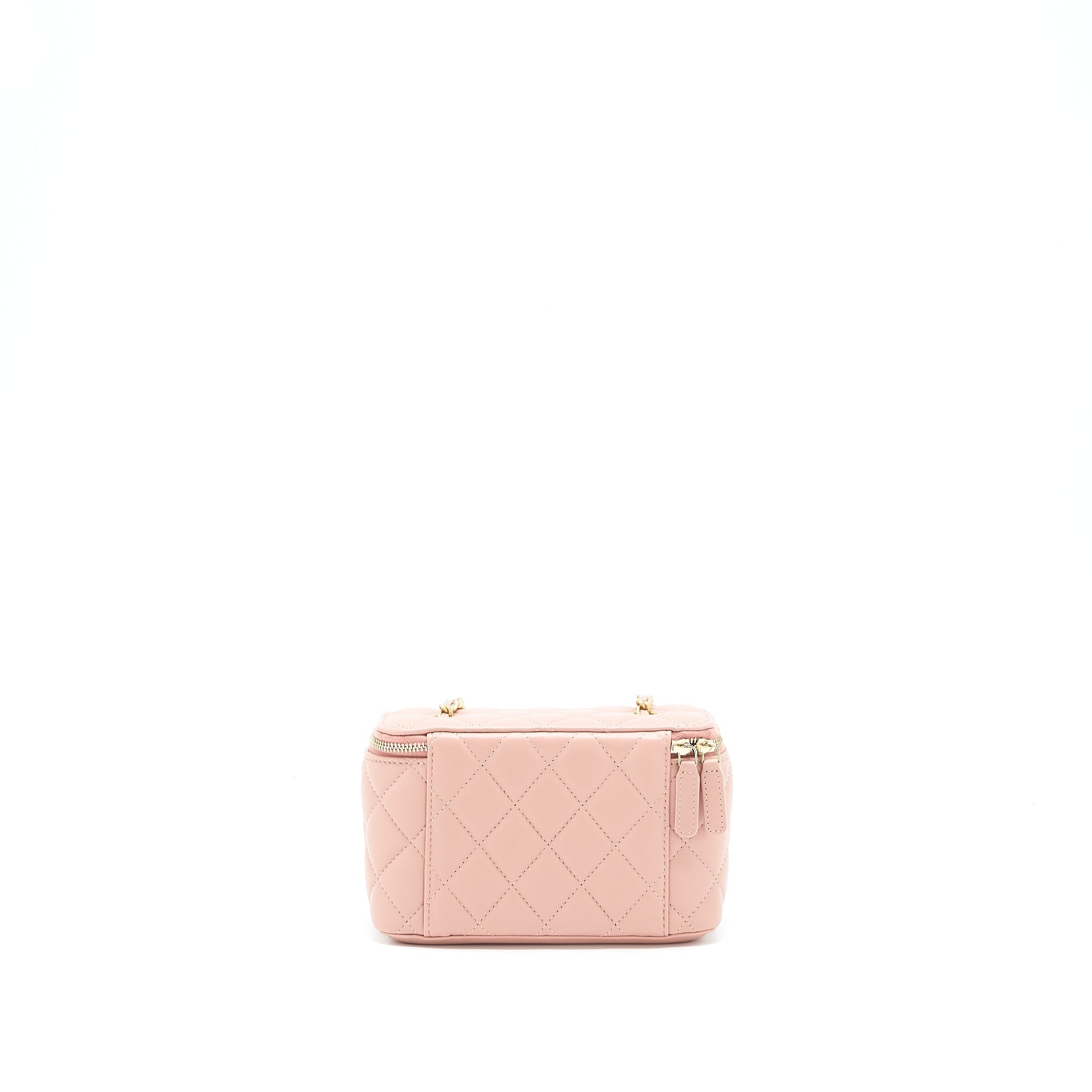 CHANEL 21B PEARL CRUSH LONG VANITY WITH CHAIN DARK PINK GHW