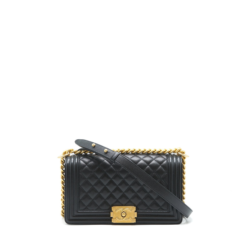 CHANEL MEDIUM LEBOY BLACK CAVIAR GHW