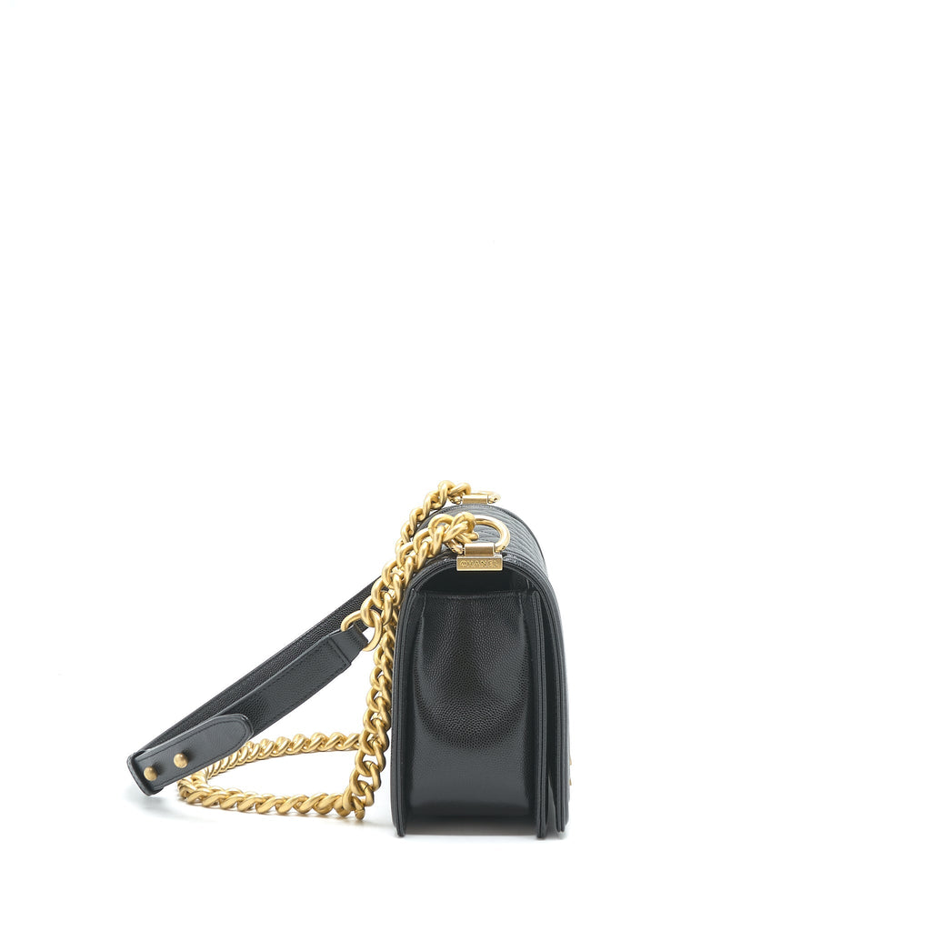 CHANEL MEDIUM LEBOY BLACK CAVIAR GHW