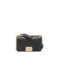 CHANEL SMALL BOY BAG CAVIAR BLACK GHW (MICROCHIP)