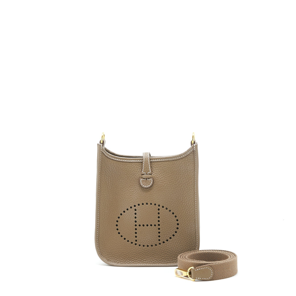 HERMES MINI EVELYNE 16 ETOUPE GHW