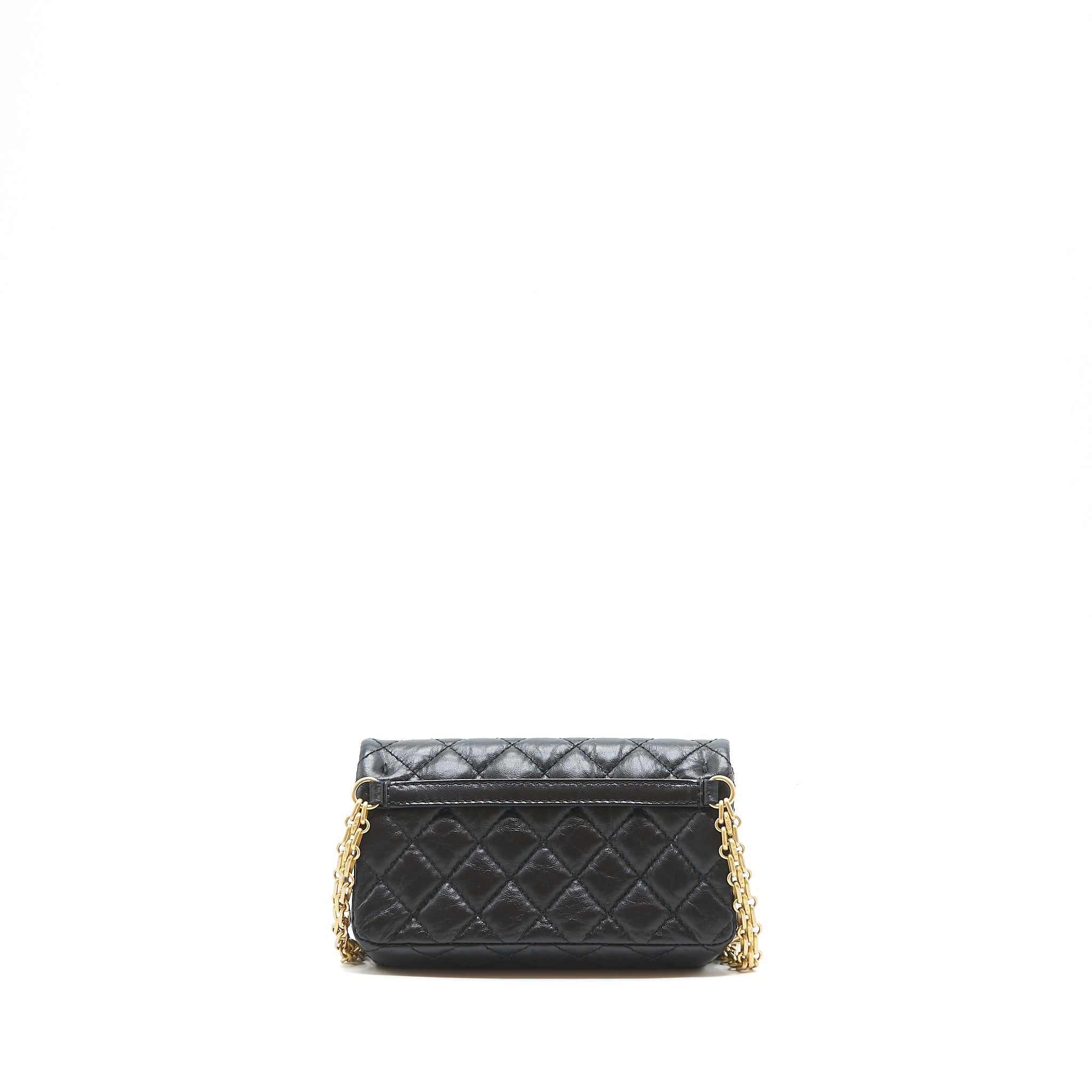 CHANEL 2.55 REISSUE MINI WAIST BELT BAG BLACK GHW