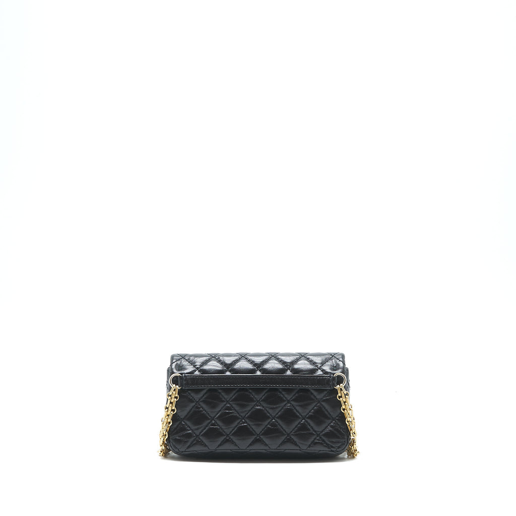 CHANEL 2.55 REISSUE MINI WAIST BELT BAG BLACK GHW