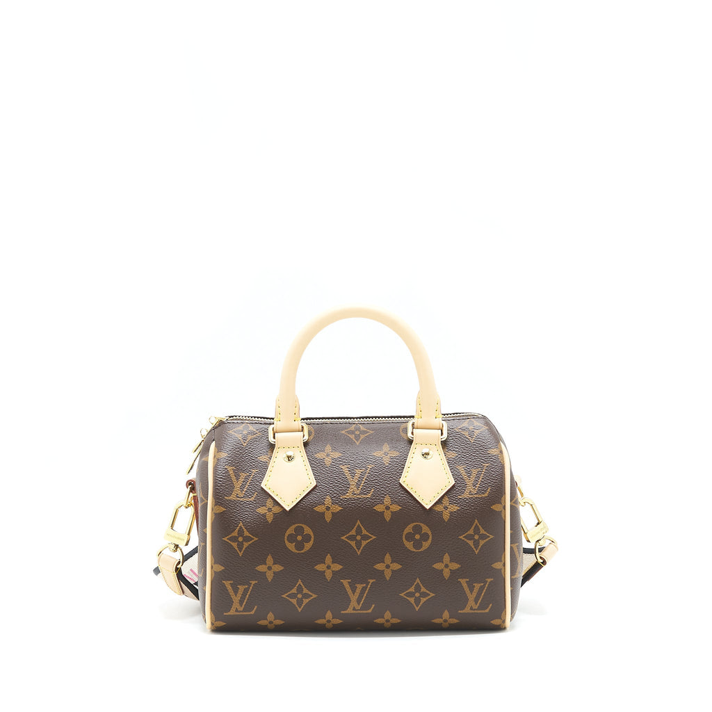 LOUIS VUITTON SPEEDY BANDOULIERE 20 MONOGRAM CANVAS WITH MULTICOLOUR STRAP