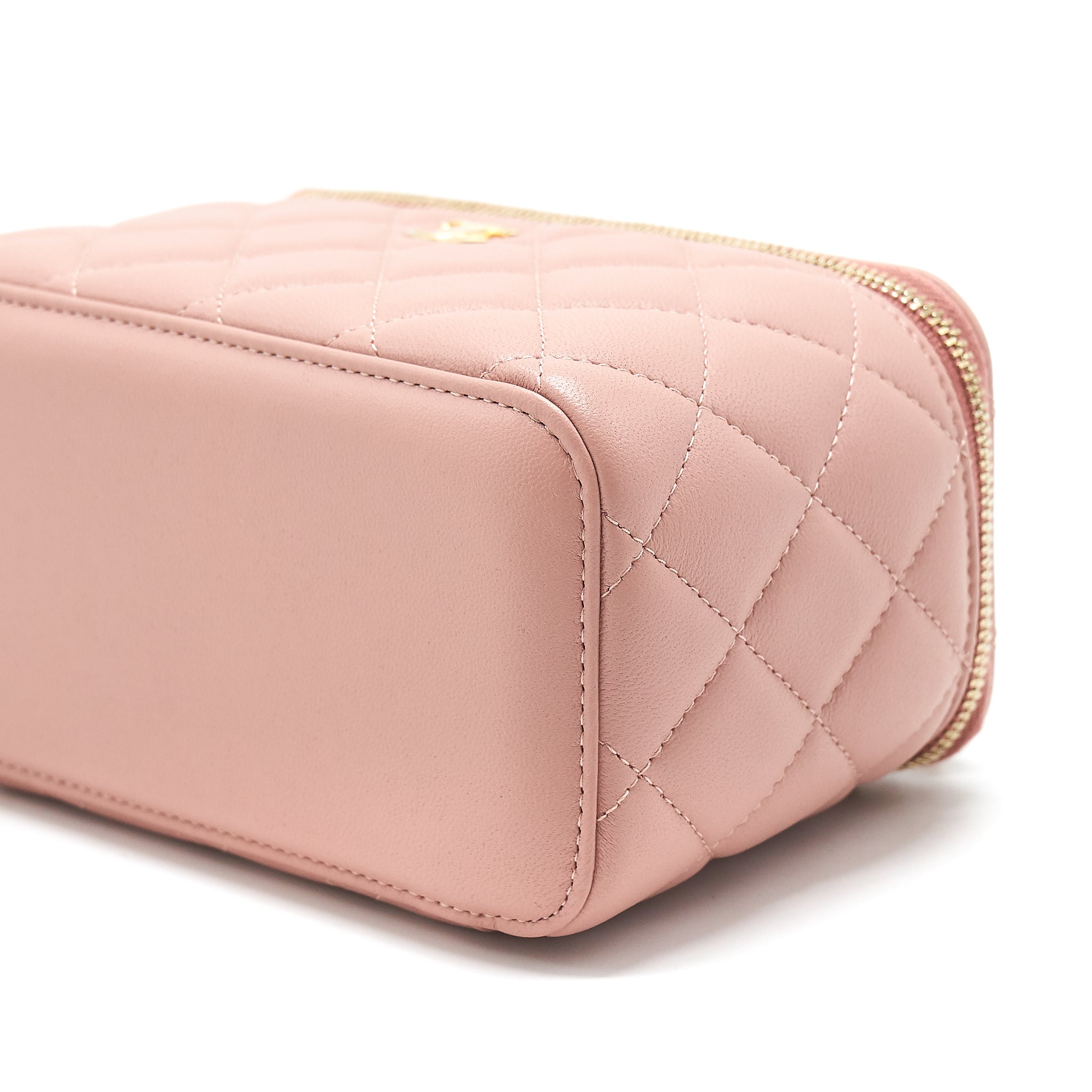 CHANEL 21B PEARL CRUSH LONG VANITY WITH CHAIN DARK PINK GHW