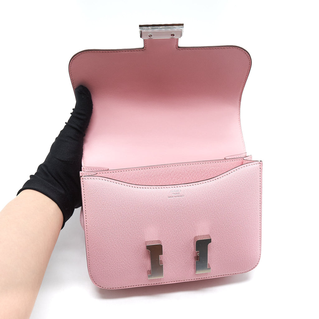 HERMES MINI CONSTANCE CHEVRON MYSORE 3Q ROSE SAKURA SHW