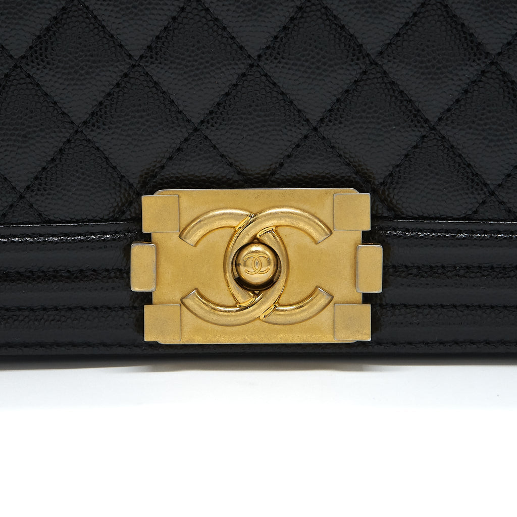 CHANEL MEDIUM LEBOY BLACK CAVIAR GHW