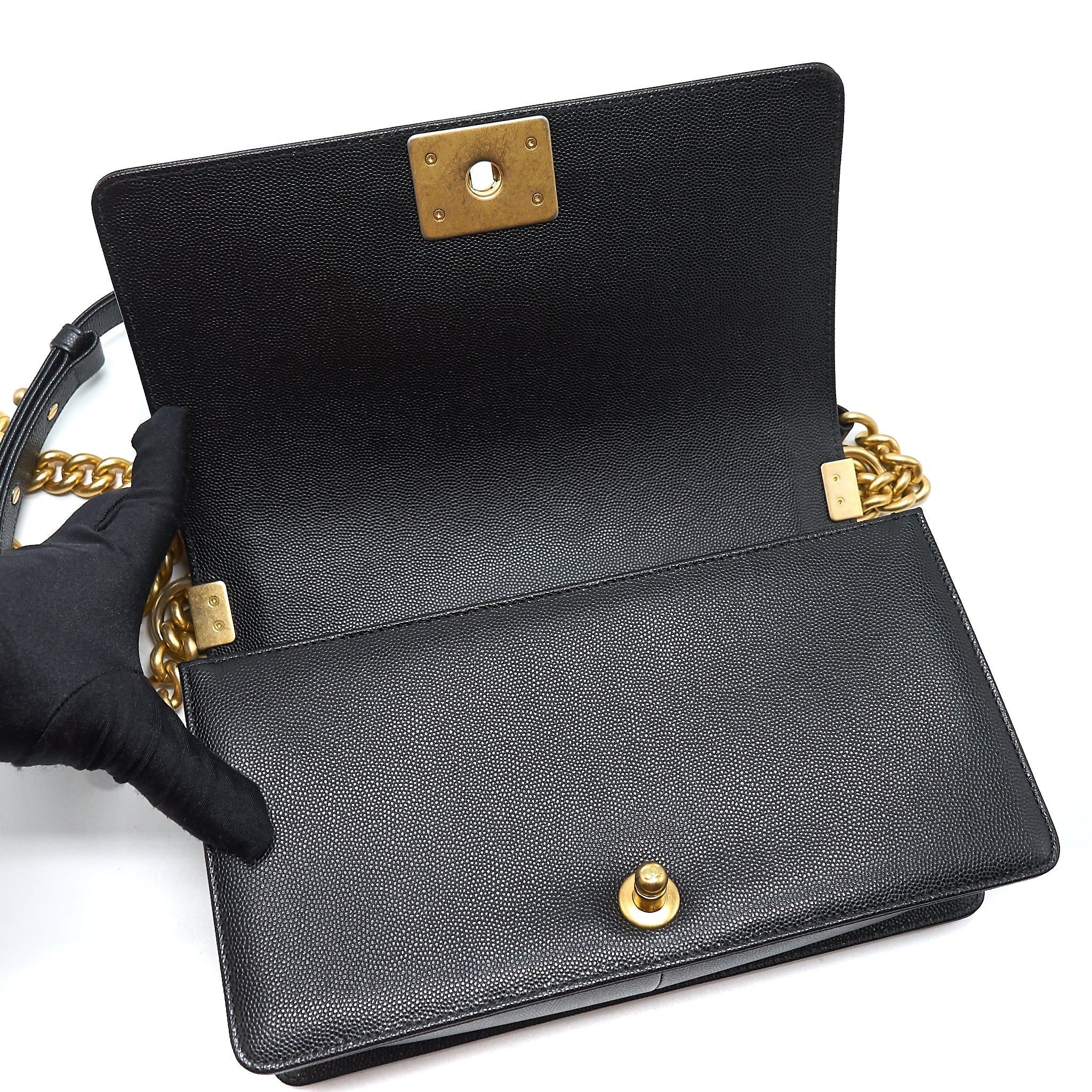CHANEL MEDIUM LEBOY BLACK CAVIAR GHW
