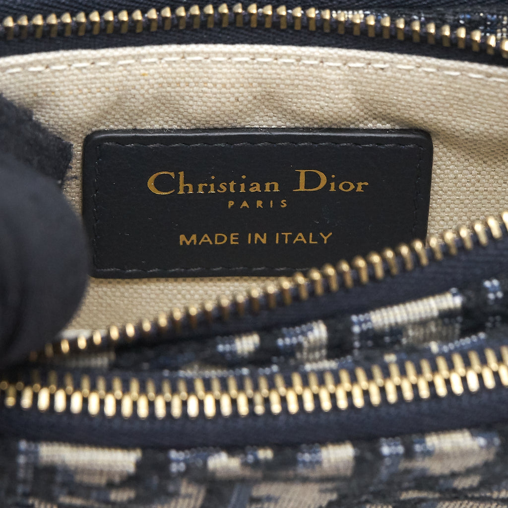 DIOR SADDLE TRIO CROSSBODY POUCH BLUE OBLIQUE