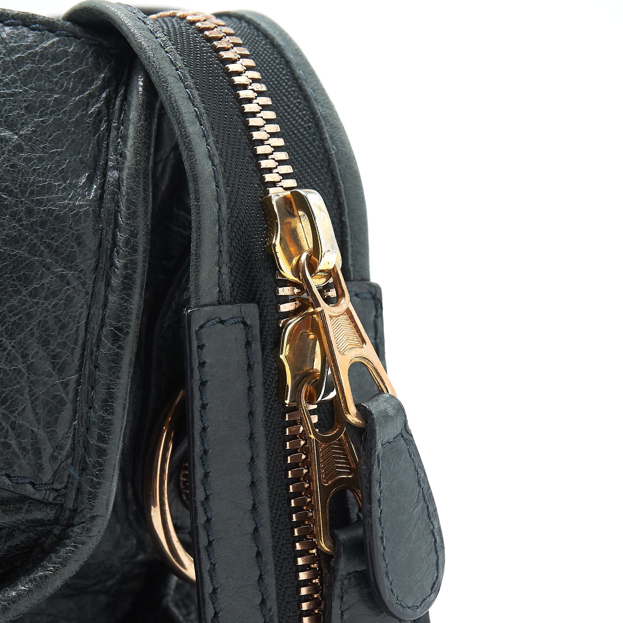 BALENCIAGA TOTE BAG DARK GREY WITH GIANT STUD HARDWARE