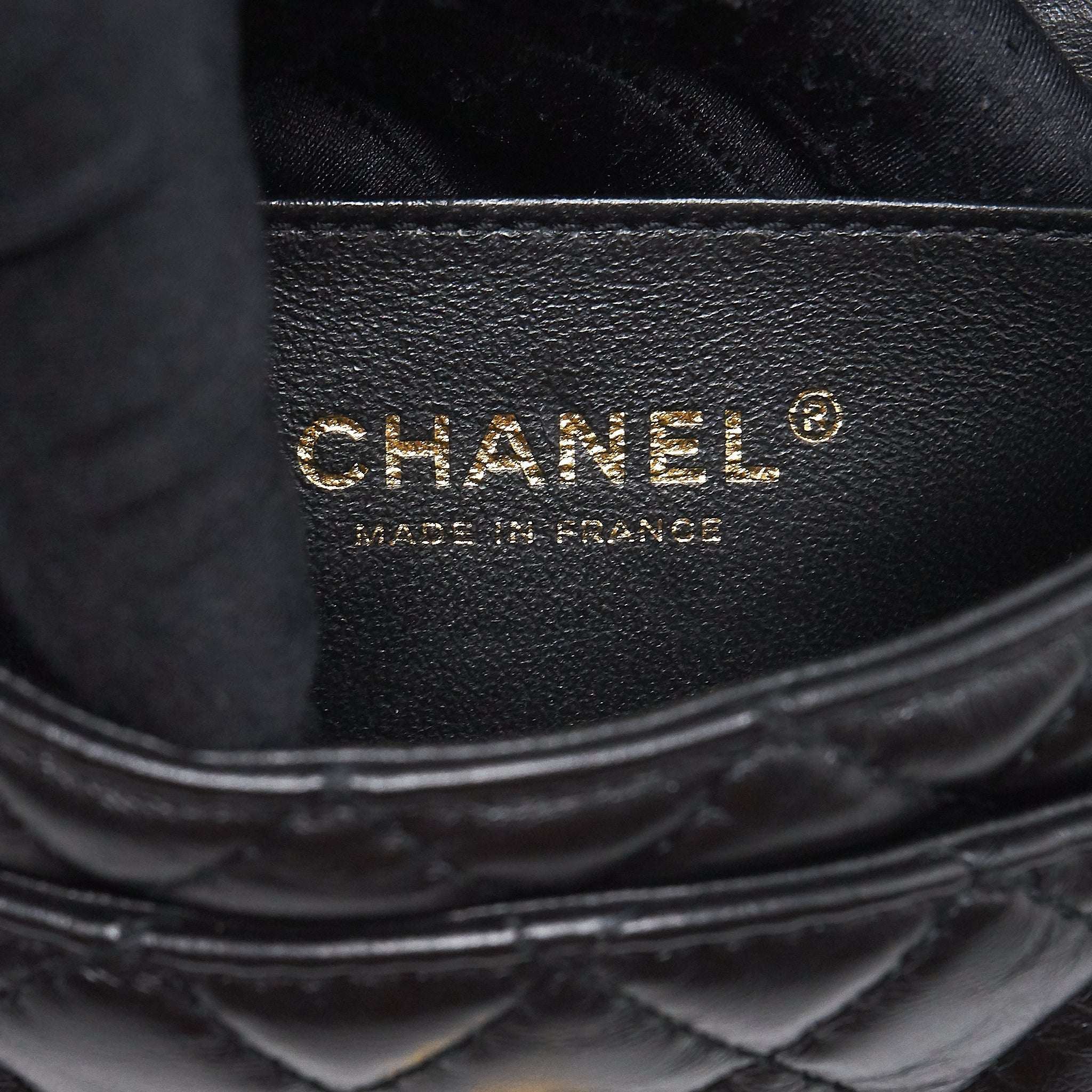 CHANEL 2.55 REISSUE MINI WAIST BELT BAG BLACK GHW