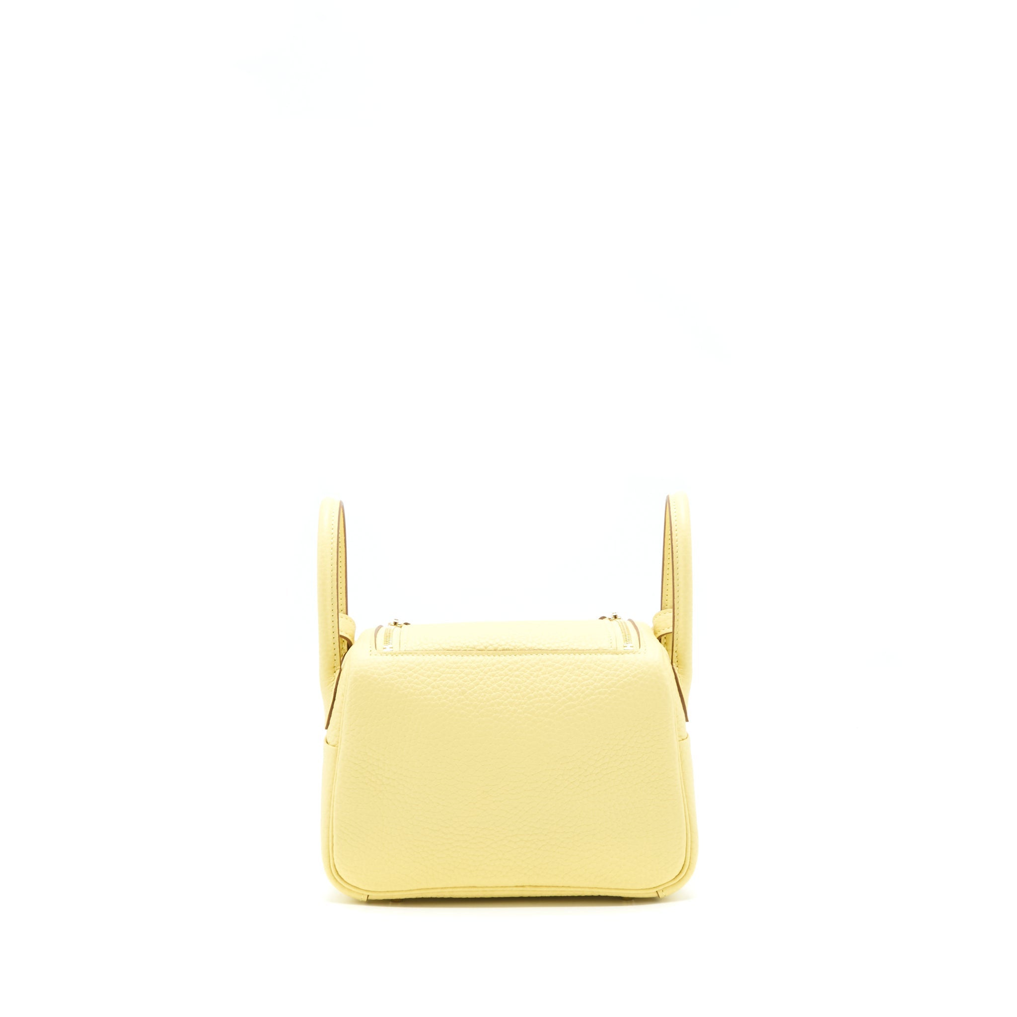 HERMES MINI LINDY CLEMENCE Z1 JAUNE POUSSIN GHW
