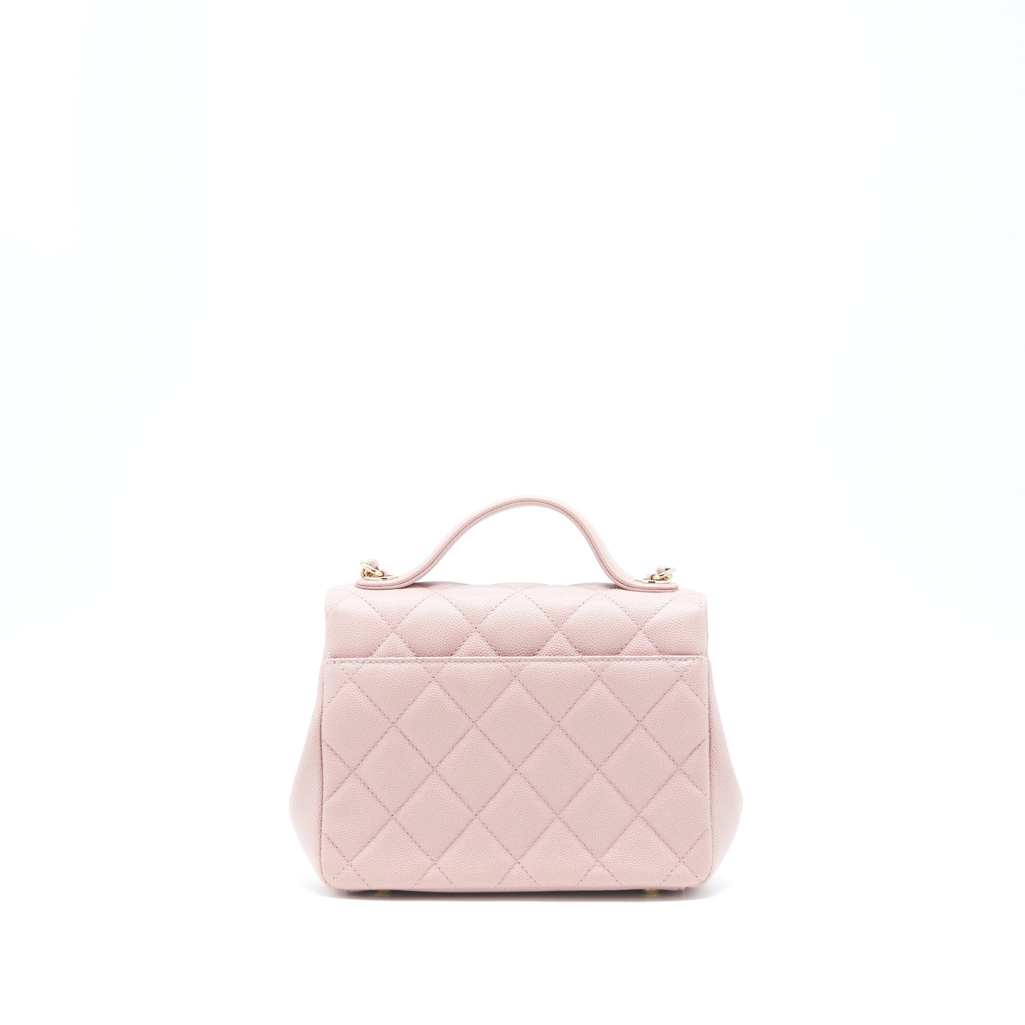 CHANEL SMALL BUSINESS AFFINITY FLAP BAG CAVIAR LIGHT PINK LGHW