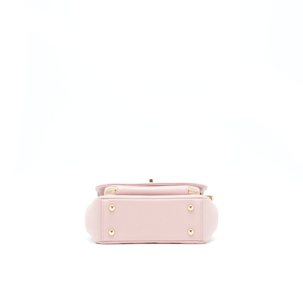 CHANEL SMALL BUSINESS AFFINITY FLAP BAG CAVIAR LIGHT PINK LGHW