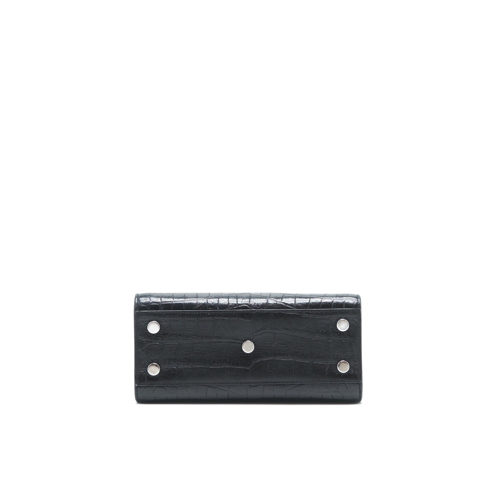 SAINT LAURENT/YSL SAC DE JOUR NANO CROC EMBOSSED BLACK SHW
