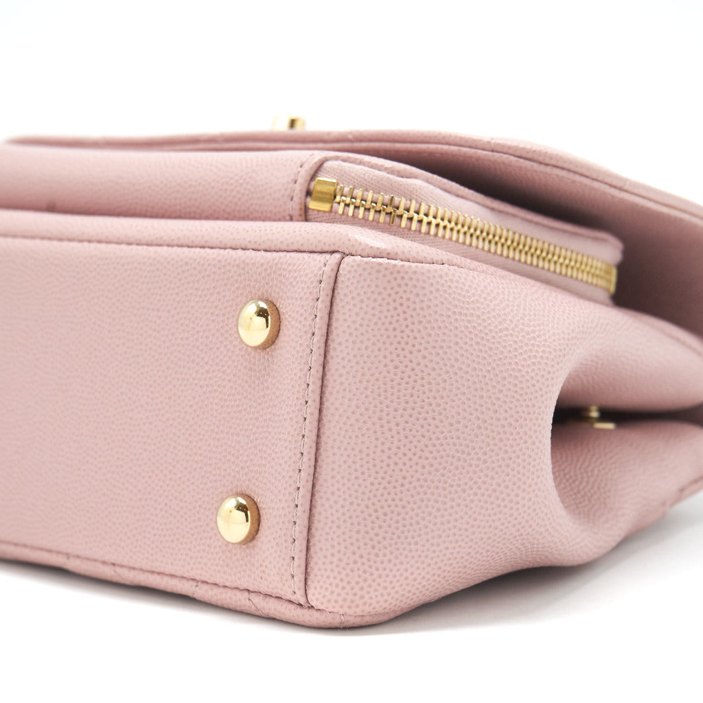 CHANEL SMALL BUSINESS AFFINITY FLAP BAG CAVIAR LIGHT PINK LGHW