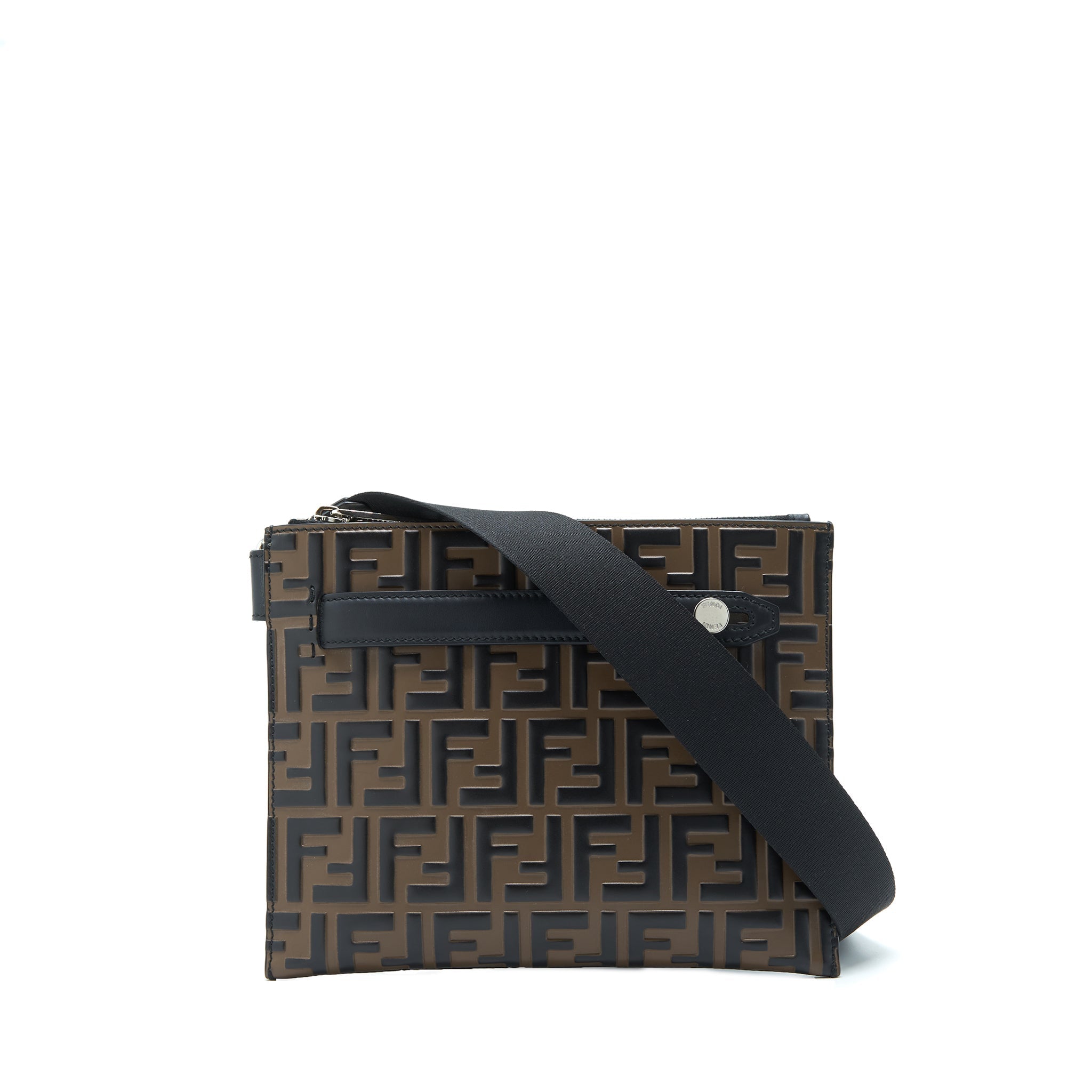 FENDI MINI MESSENGER BAG BROWN/ BLACK SHW