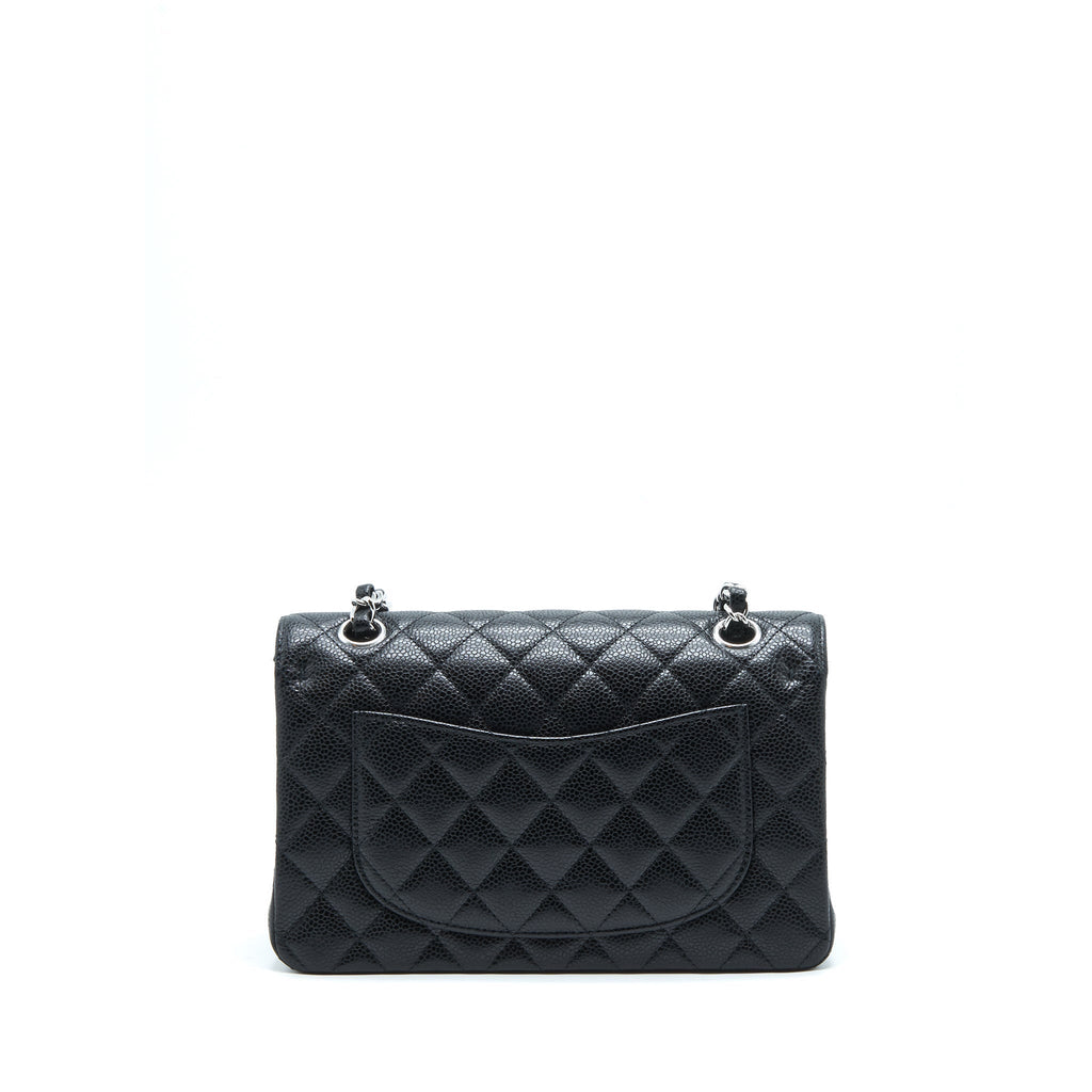 CHANEL SMALL CLASSIC FLAP BAG CAVIAR BLACK SHW(MICROCHIP)