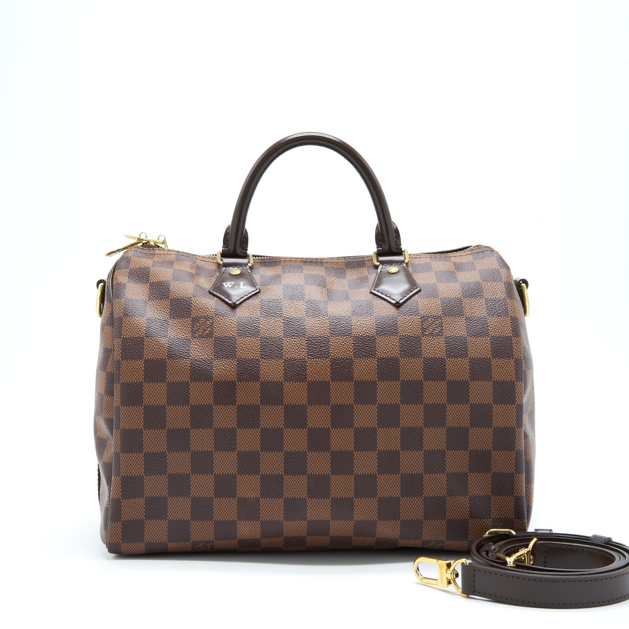 LOUIS VUITTON SPEEDY BANDOULIERE 30 DAMIER EBENE CANVAS
