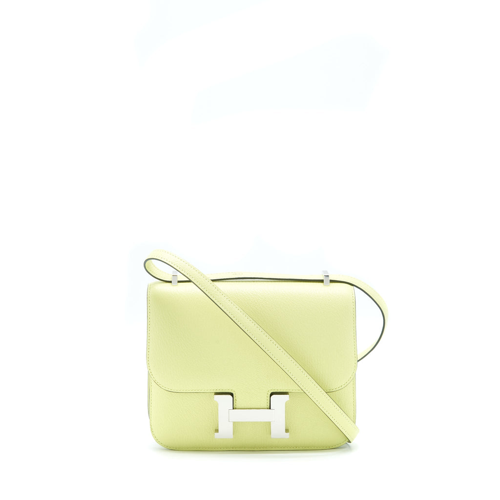 HERMES MINI CONSTANCE CHEVRE MYSORE R9 JAUNE BOURGE SHW