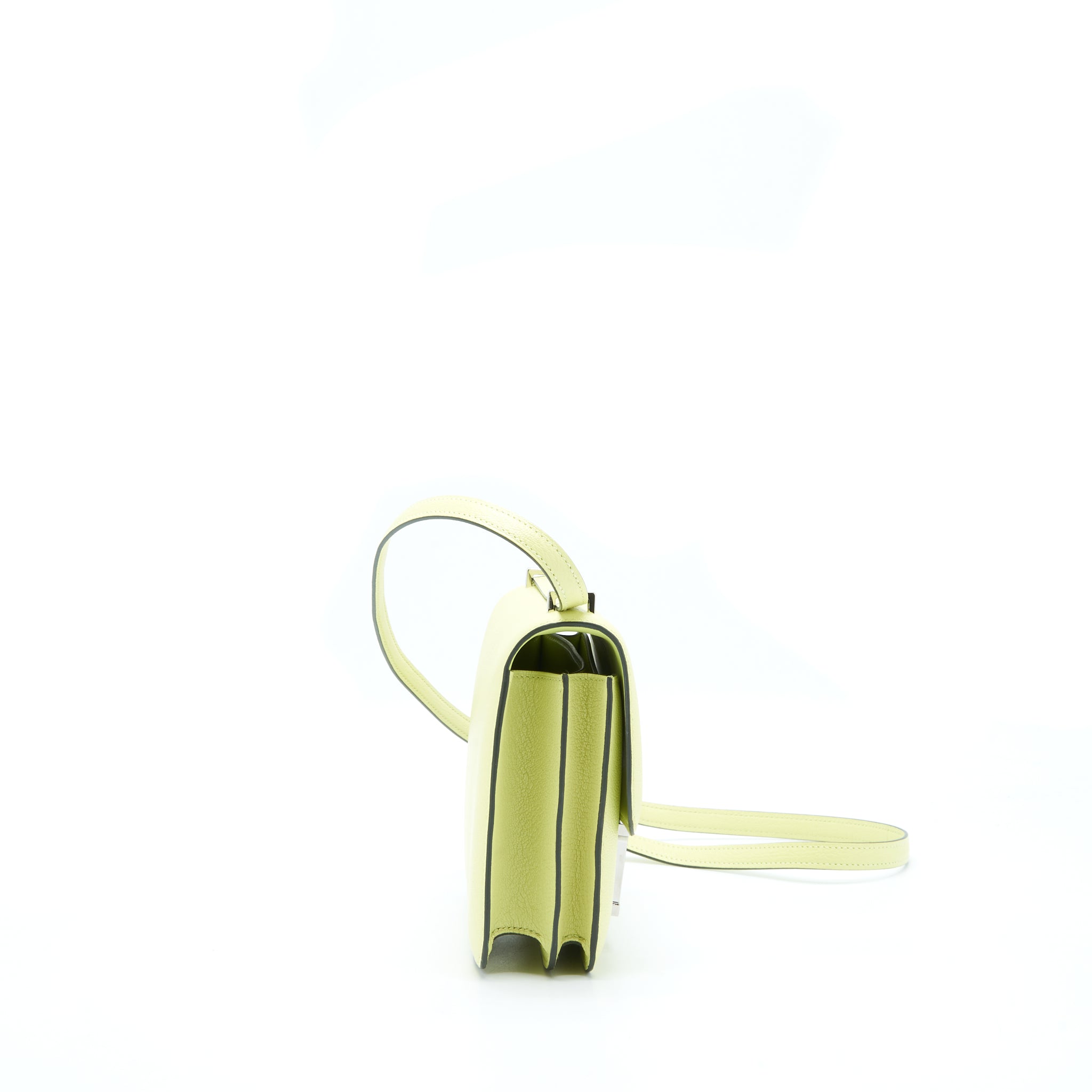 HERMES MINI CONSTANCE CHEVRE MYSORE R9 JAUNE BOURGE SHW