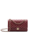 CHANEL MEDIUM CLASSIC DOUBLE FLAP BAG CAVIAR DARK RED LGHW
