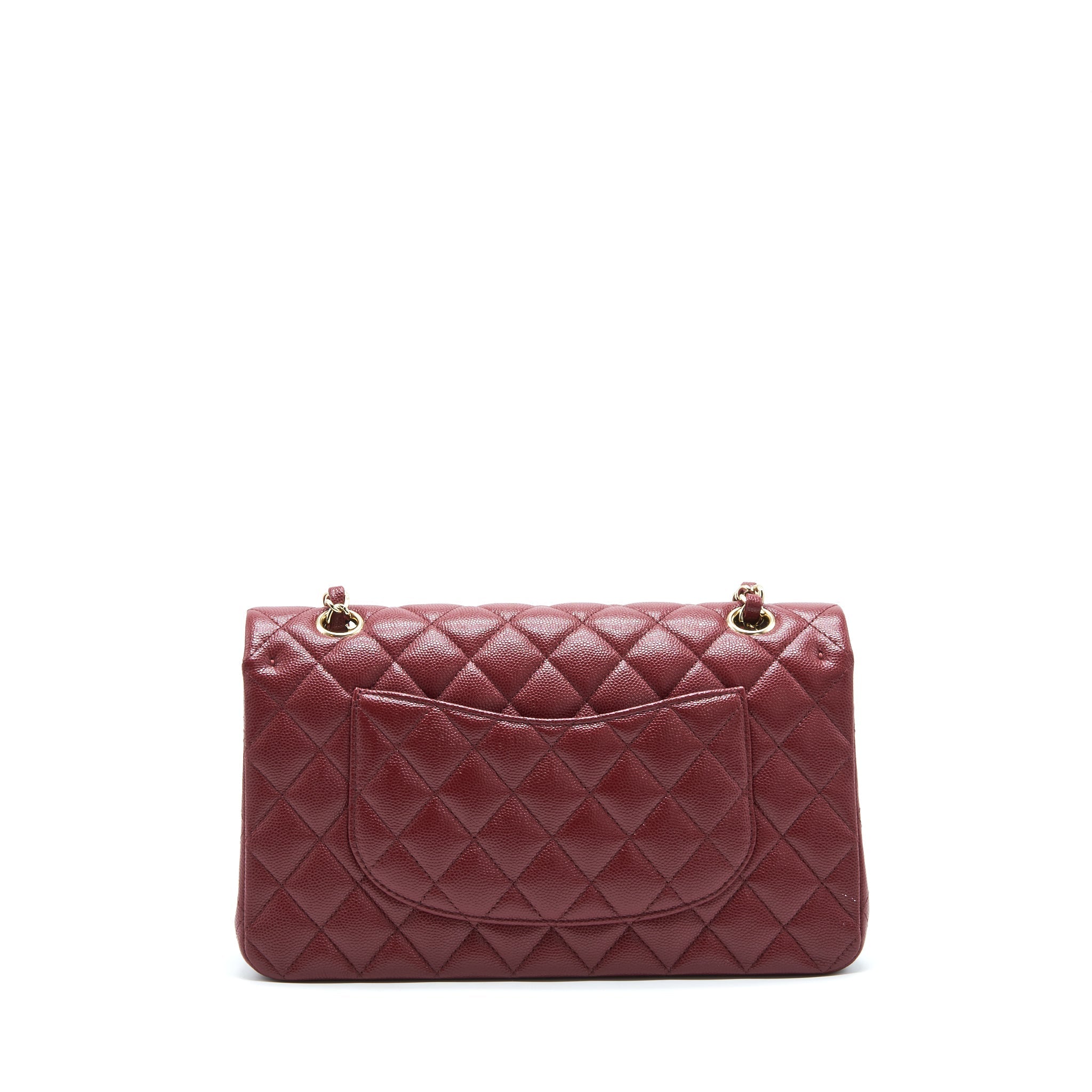 CHANEL MEDIUM CLASSIC DOUBLE FLAP BAG CAVIAR DARK RED LGHW