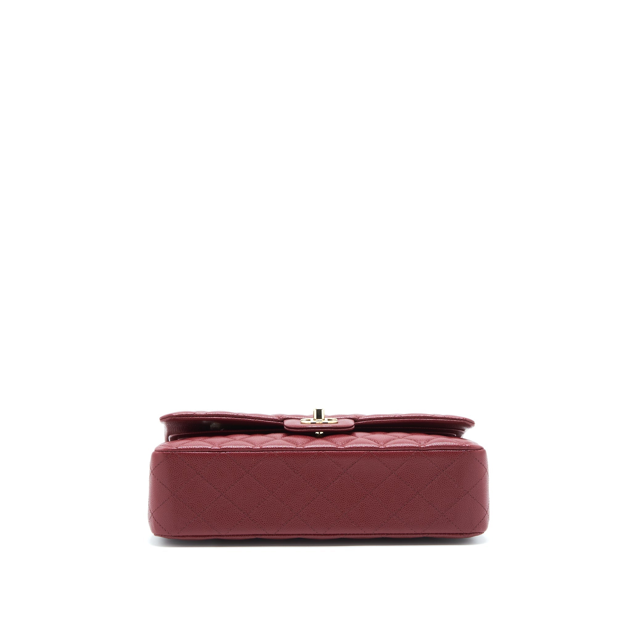 CHANEL MEDIUM CLASSIC DOUBLE FLAP BAG CAVIAR DARK RED LGHW