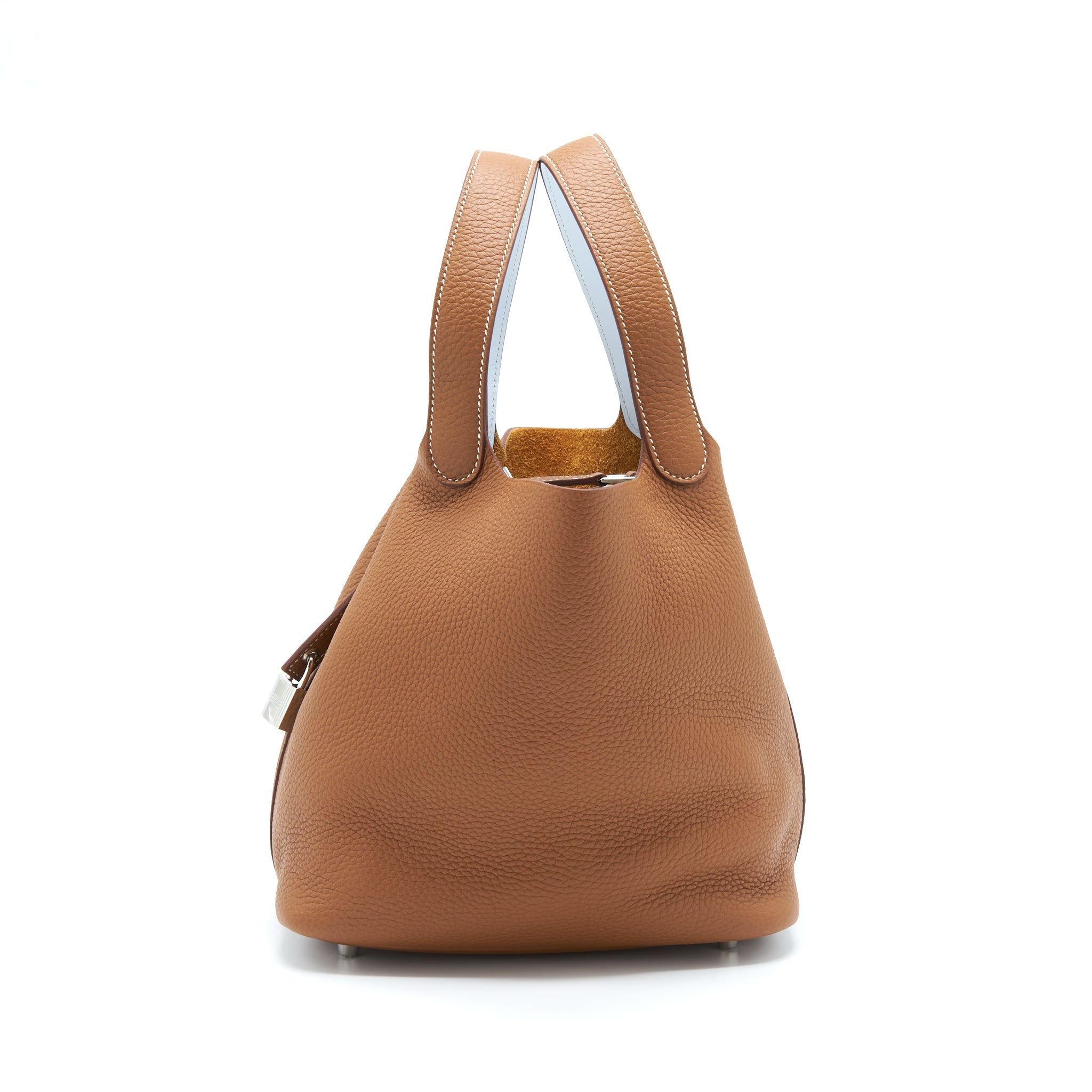 HERMES PICOTIN 22 LOCK BAG CLEMENCE GOLD / BLUE BRUME SHW