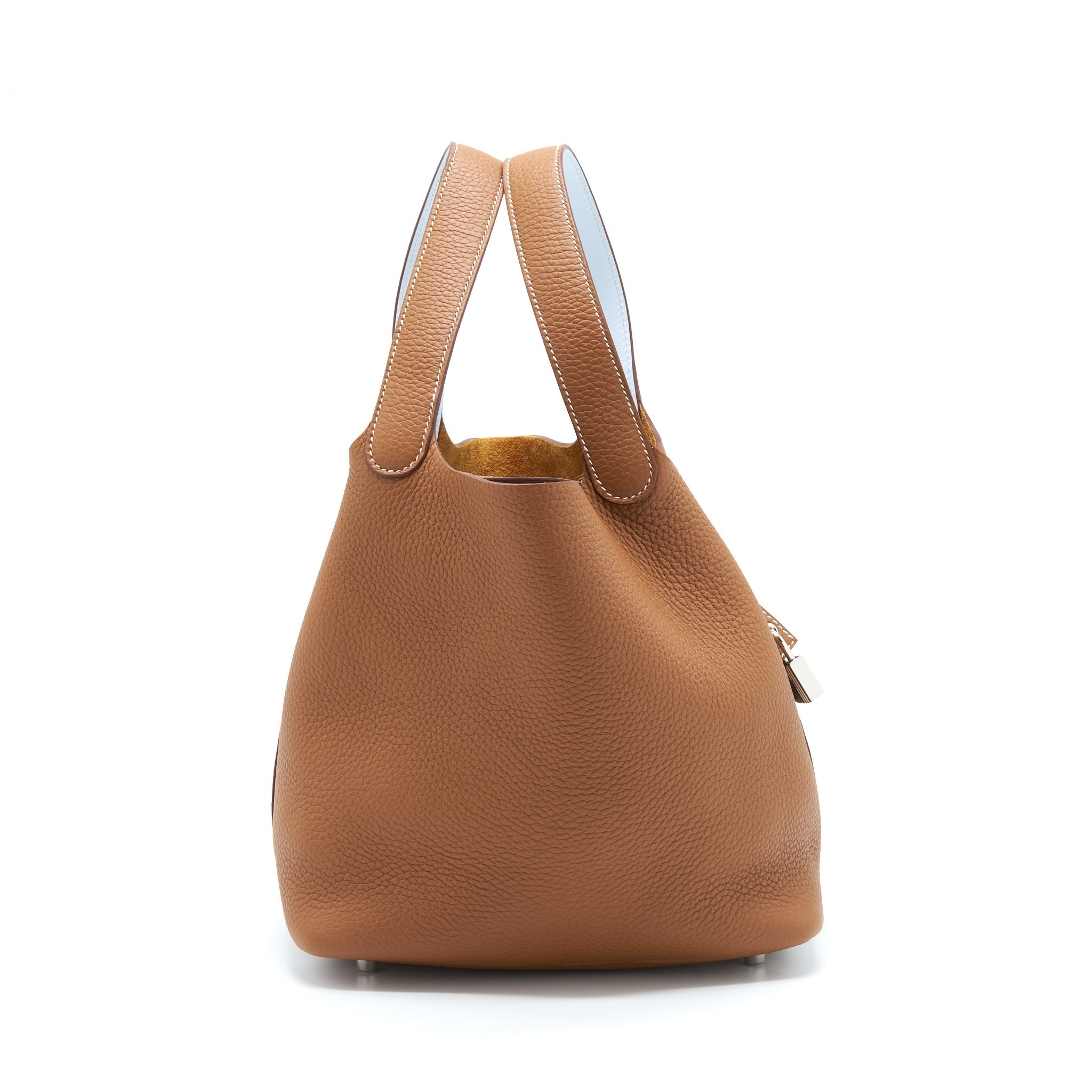 HERMES PICOTIN 22 LOCK BAG CLEMENCE GOLD / BLUE BRUME SHW
