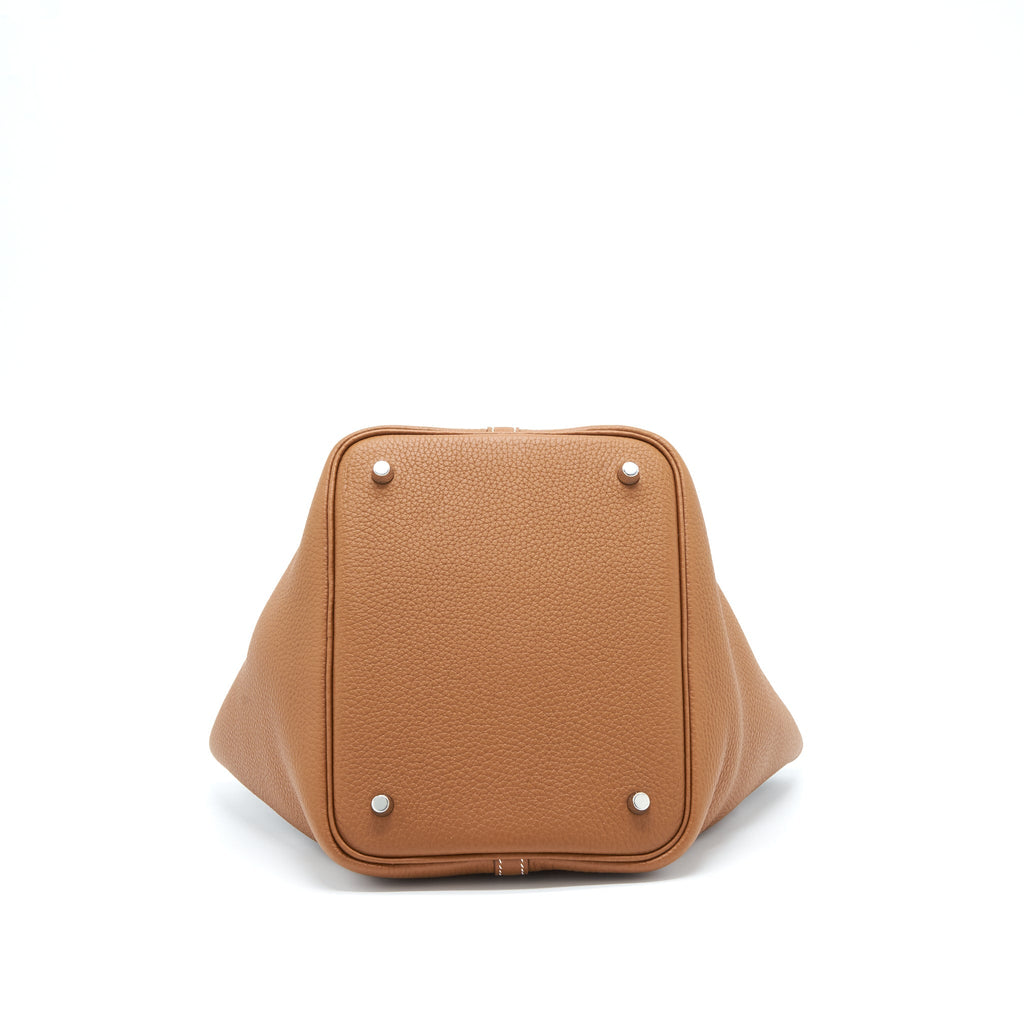 HERMES PICOTIN 22 LOCK BAG CLEMENCE GOLD / BLUE BRUME SHW
