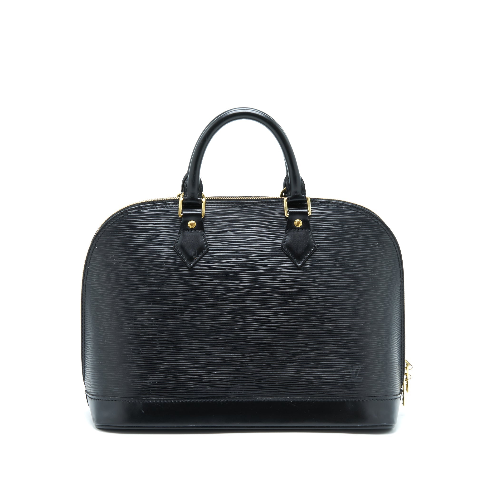 LOUIS VUITTON ALMA BAG EPI BLACK GHW