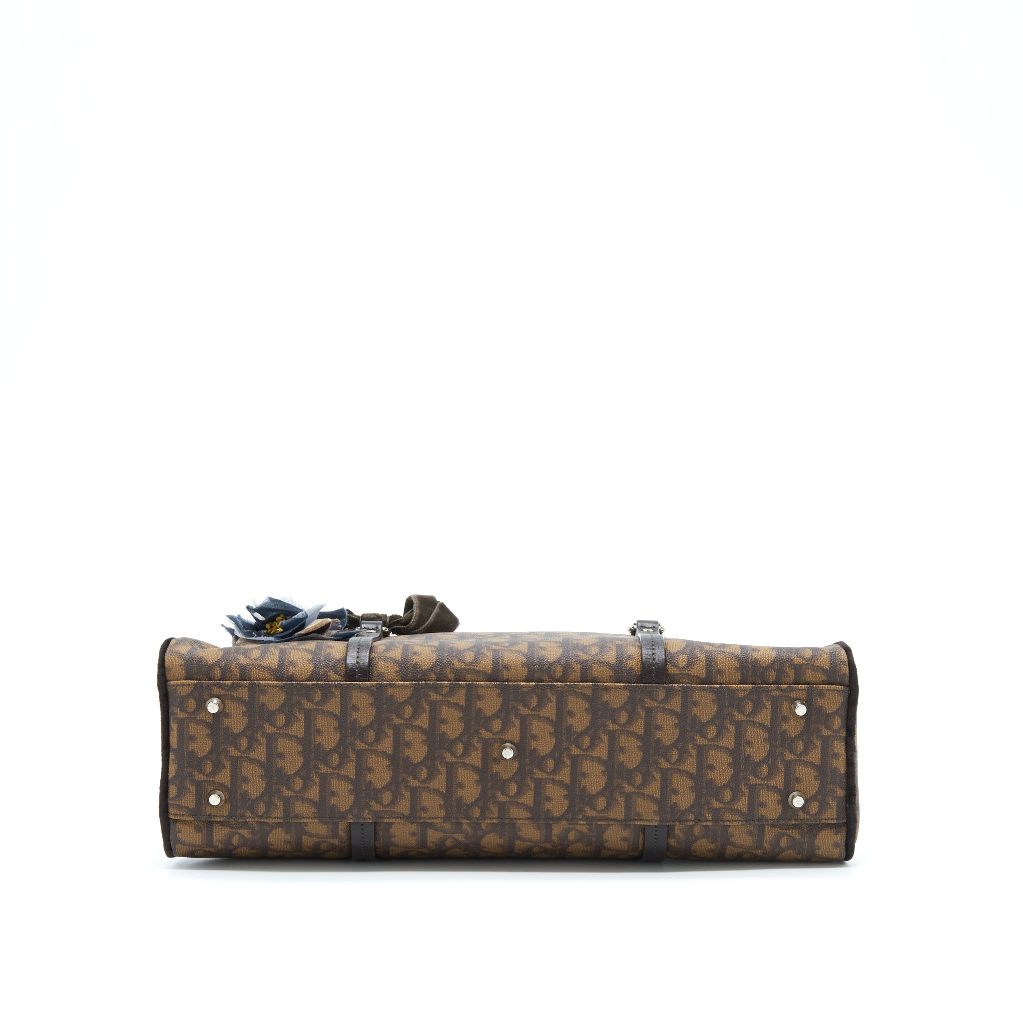 DIOR VINTAGE ROMANTIQUE TROTTER BAG CANVAS/VELVET SHW