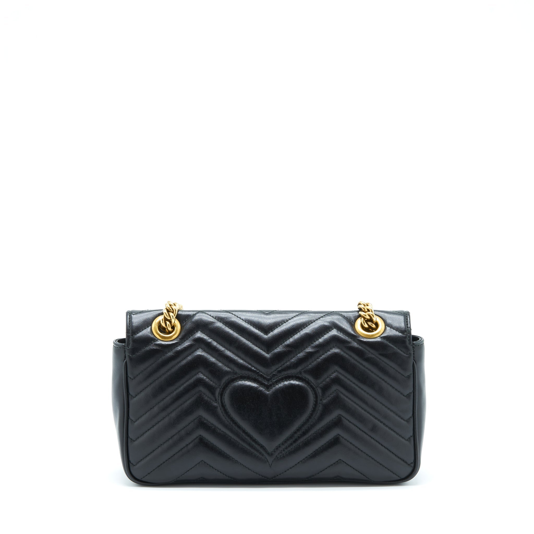 GUCCI SMALL GG MARMONT BAG BLACK GHW