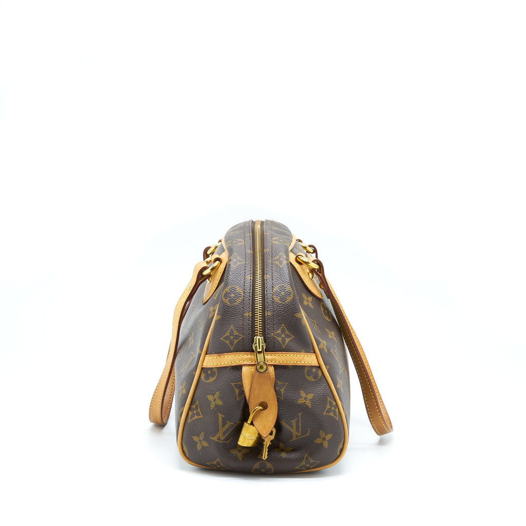 LOUIS VUITTON MONTORGUEIL PM TOTE BAG MONOGRAM CANVAS GHW