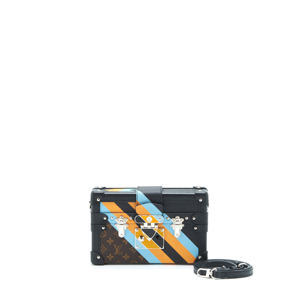 LOUIS VUITTON PETIT MALLE LIMITED EDITION MONOGRAM CANVAS / BLACK / BLUE / YELLOW