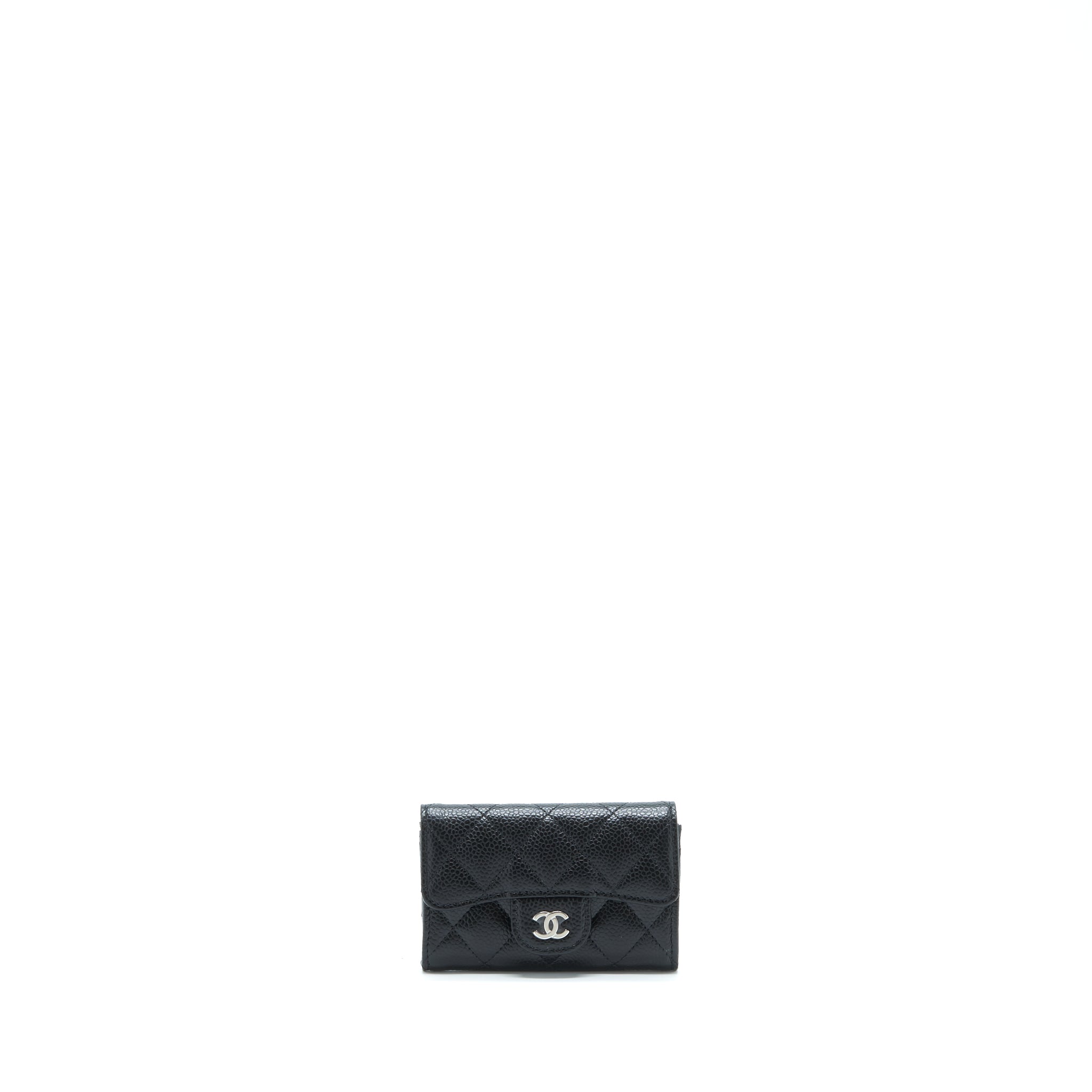 CHANEL CLASSIC FLAP CARD HOLDER CAVIAR BLACK SHW