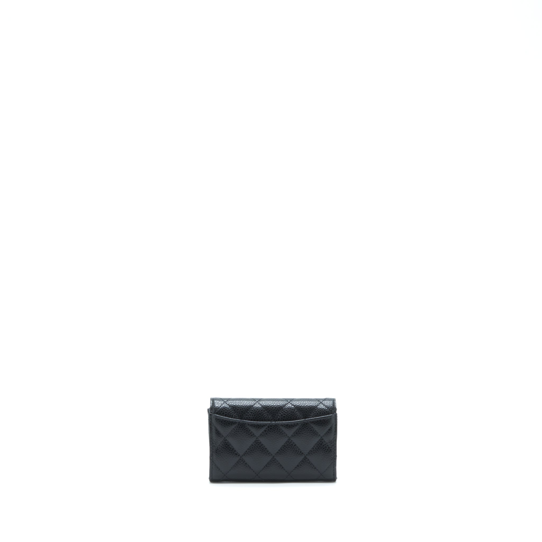 CHANEL CLASSIC FLAP CARD HOLDER CAVIAR BLACK SHW