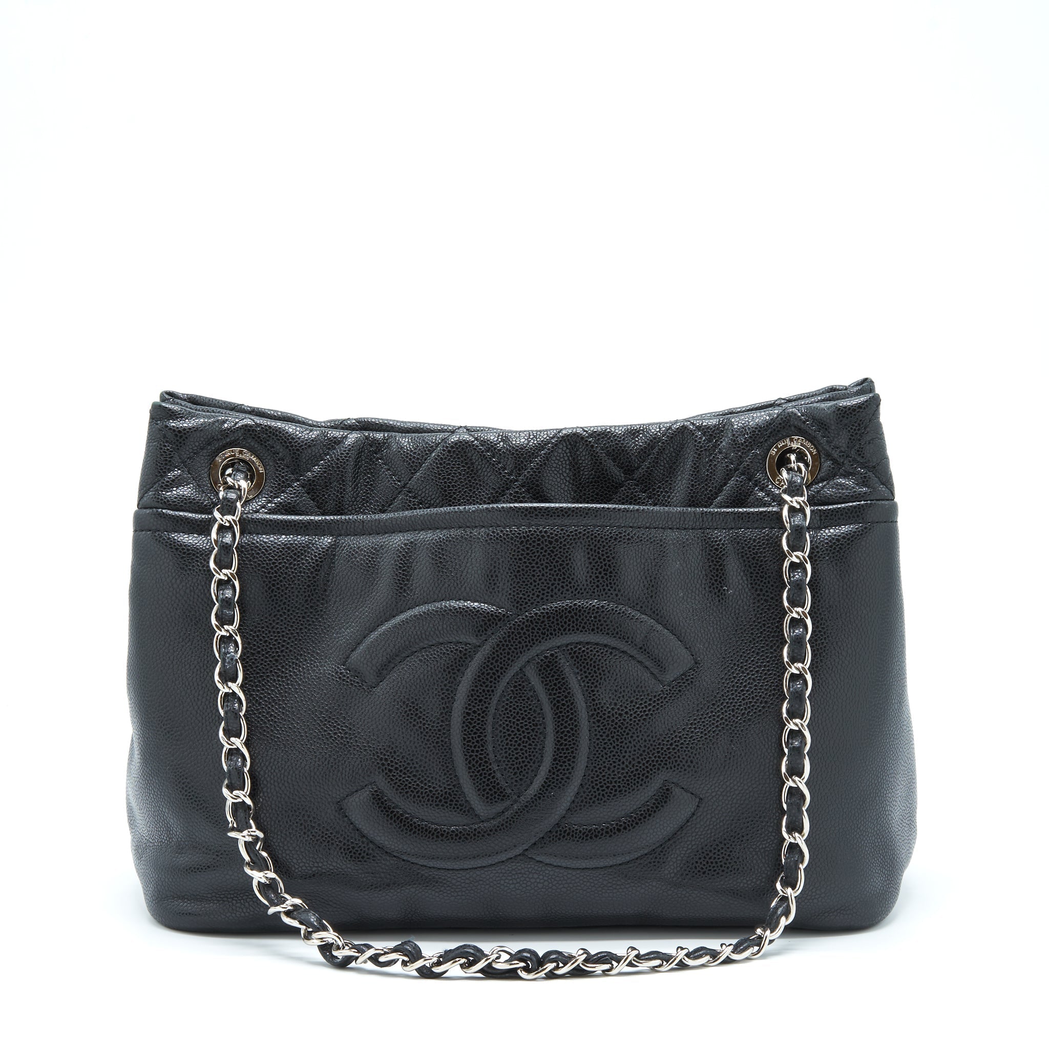 CHANEL TIMELESS SOFT SHOPPER TOTE CAVIAR BLACK SHW