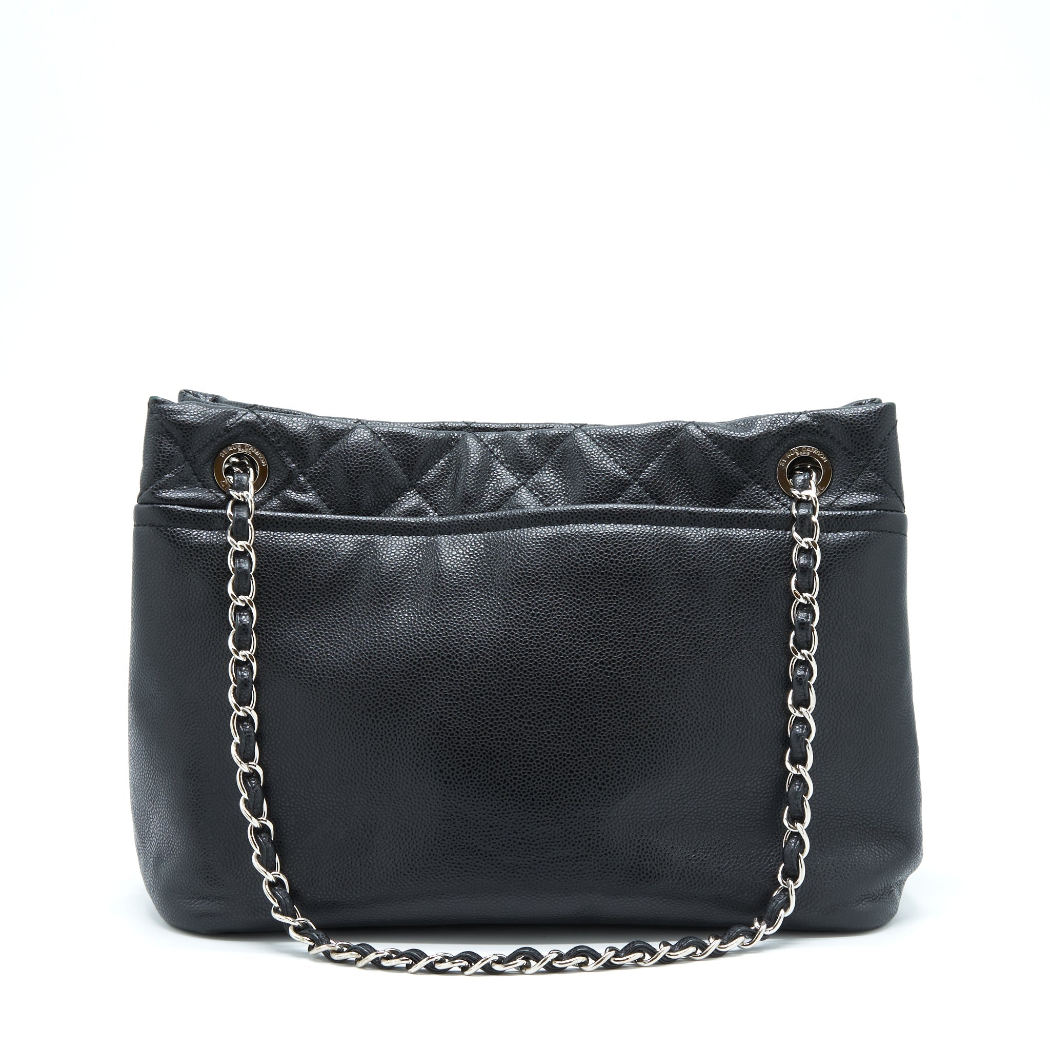 CHANEL TIMELESS SOFT SHOPPER TOTE CAVIAR BLACK SHW