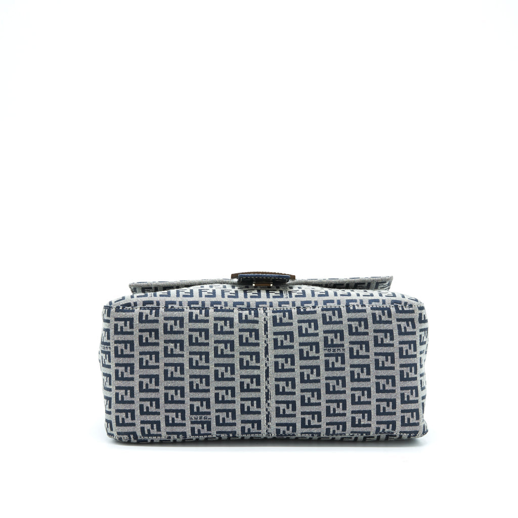 FENDI VINTAGE BAGUETTE SHOULD BAG FABRIC BLACK/GREY SHW