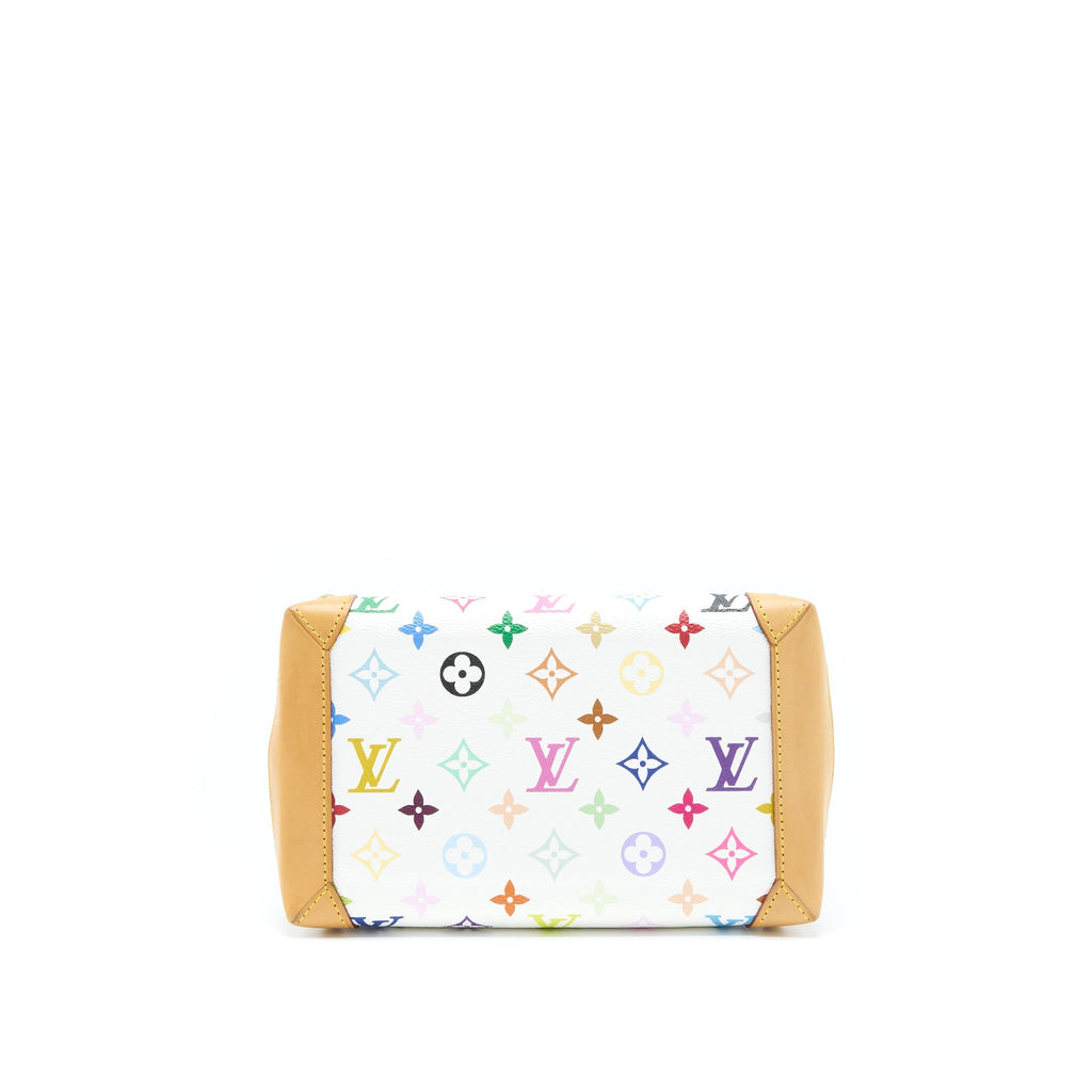LOUIS VUITTON VINTAGE TOTE BAG WHITE/MULTICOLOUR GHW
