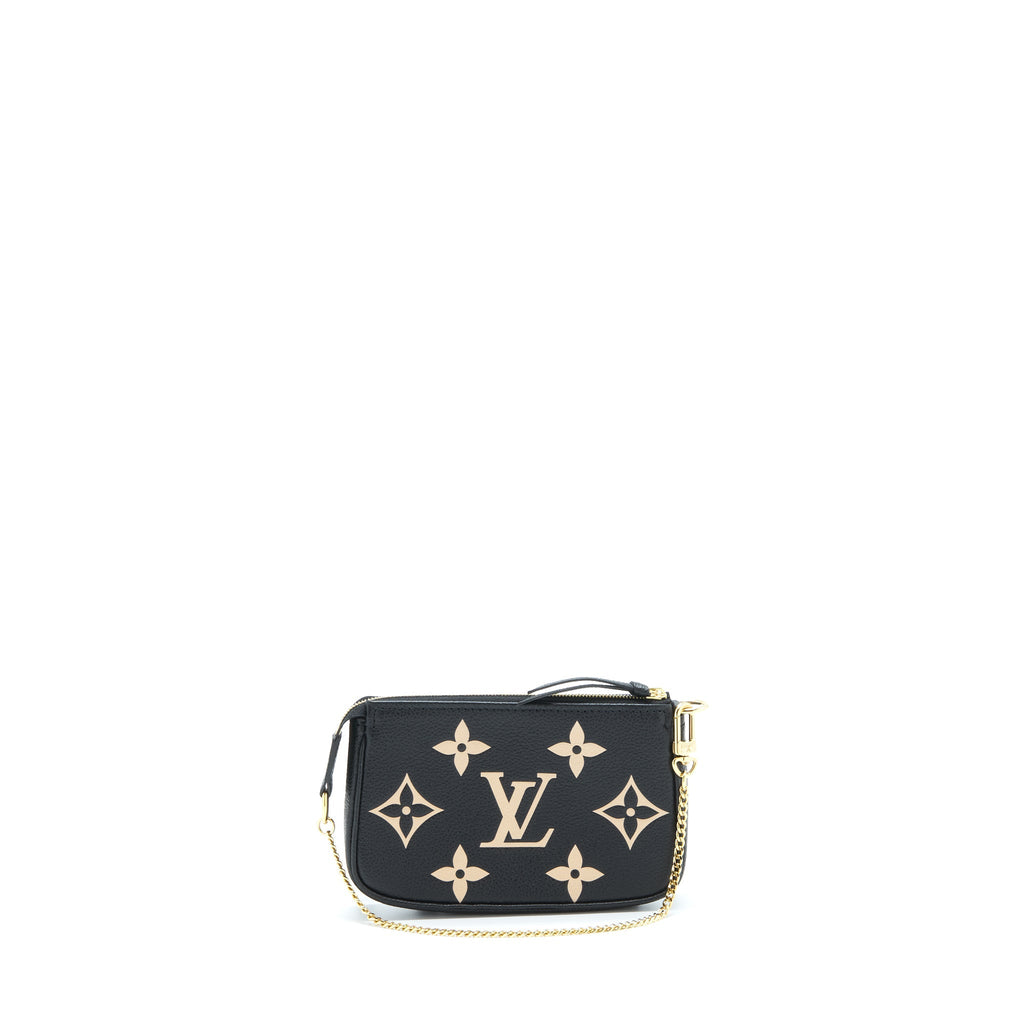 LOUIS VUITTON MINI POCHETTE ACCESSORIES BICOLOUR MONOGRAM ‘EM-REINTEGRATION BLACK SHW